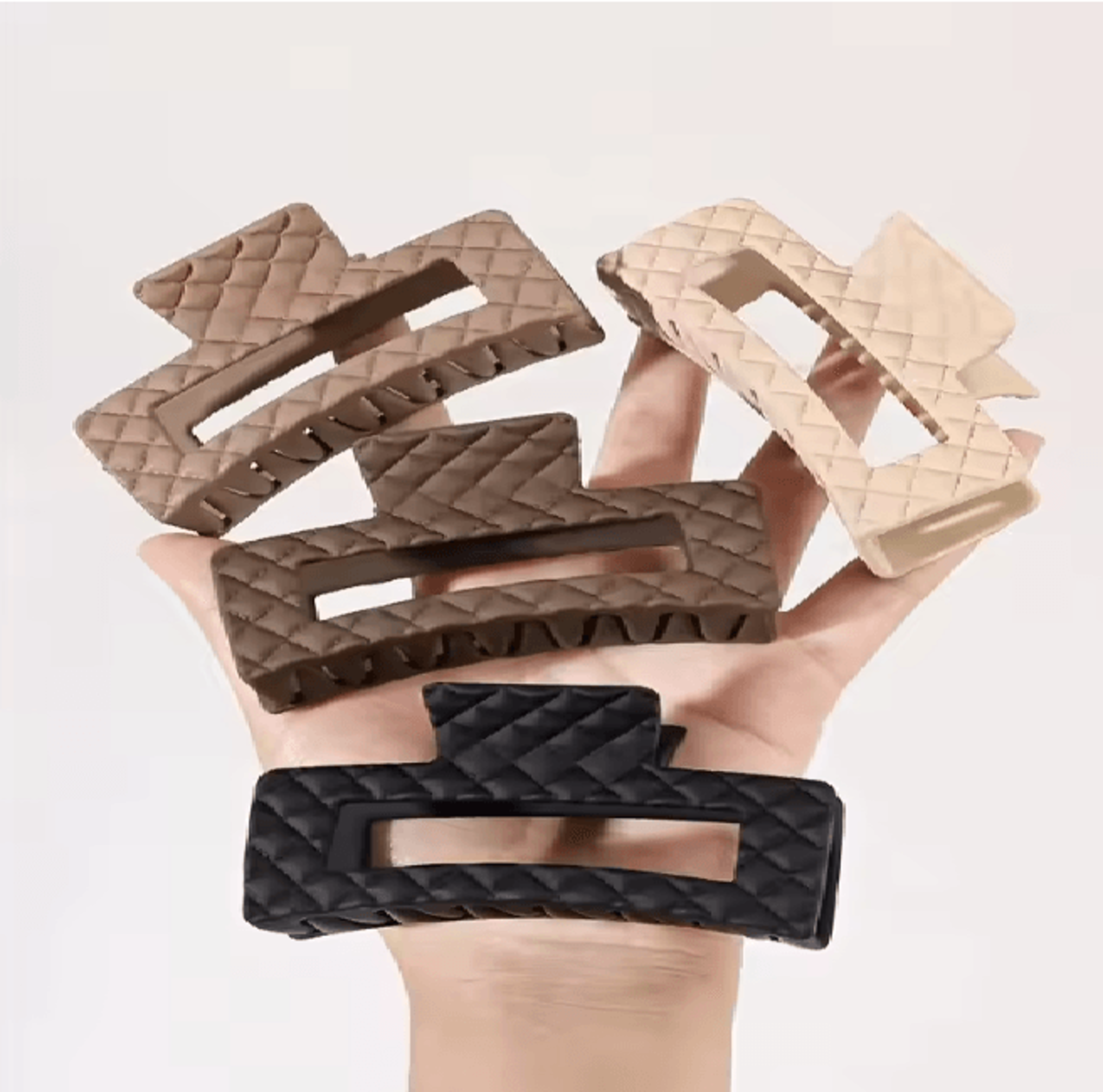 HoldEase Large Hair Claw Clips Strong Grip Set For Women 2