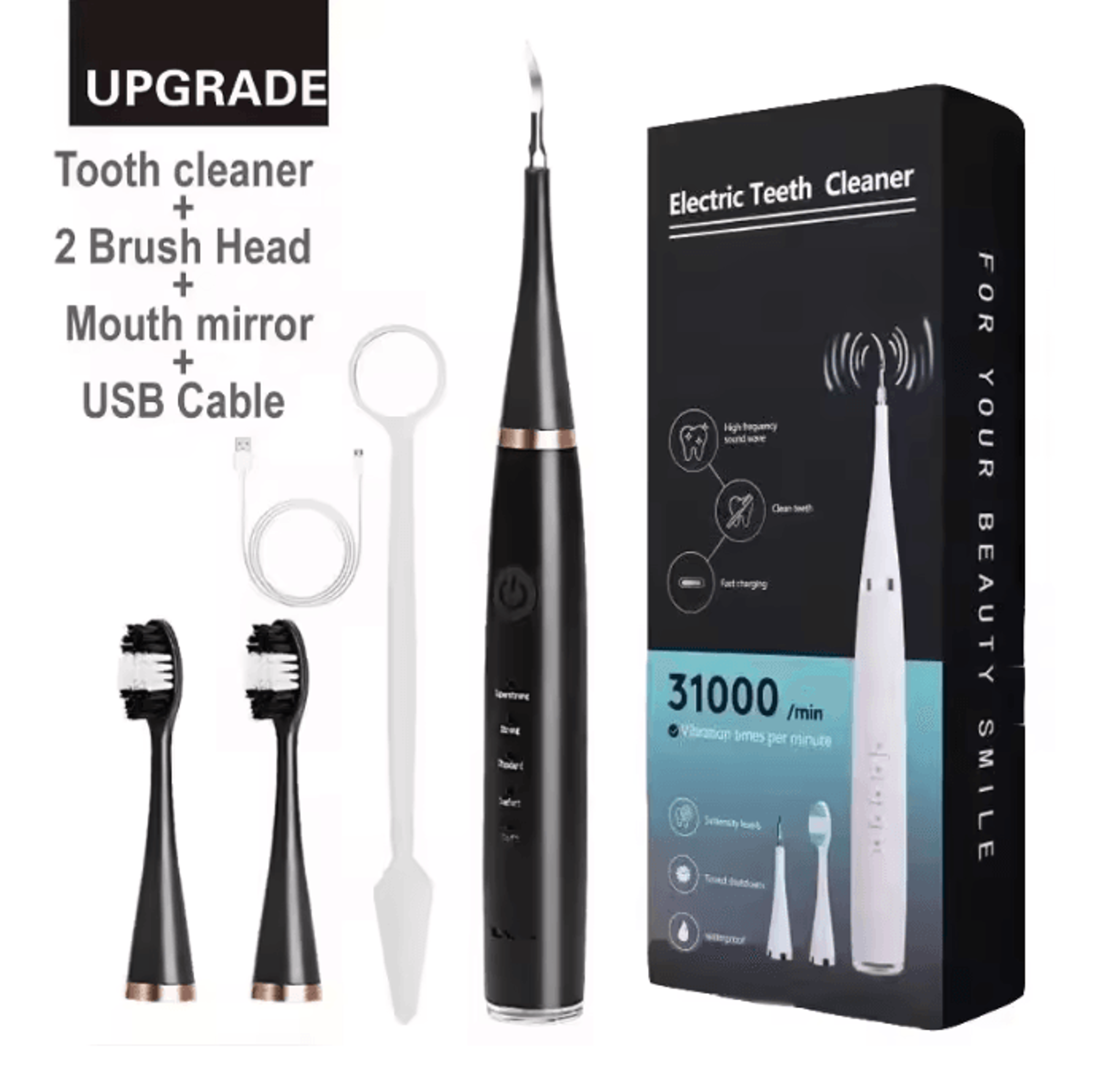 SonicClean Pro Electric Toothbrush 3 In 1 Whitening Oral Care 4