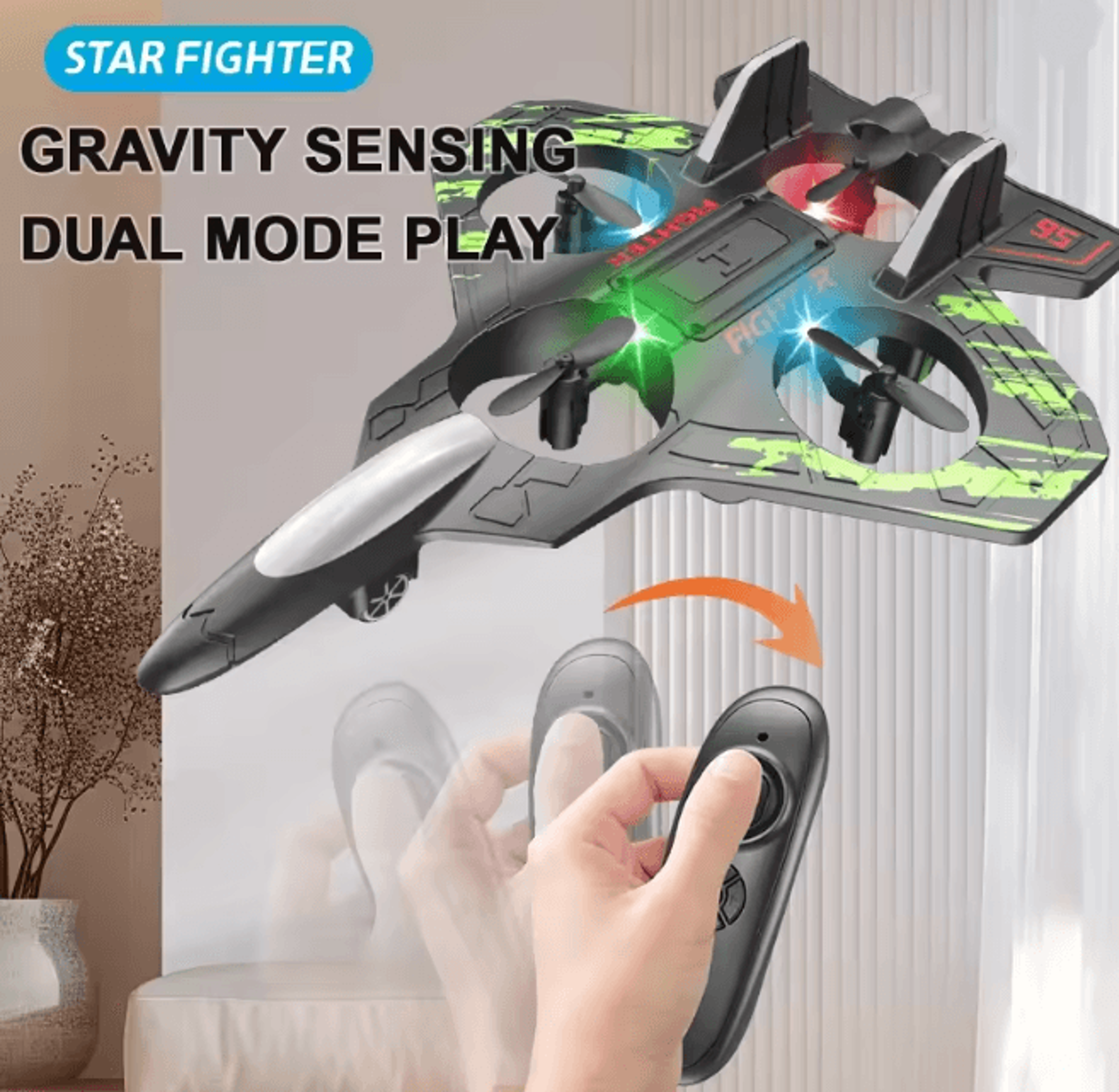 SkyStunt Remote Control Foam Glider LED Electric Aircraft 2