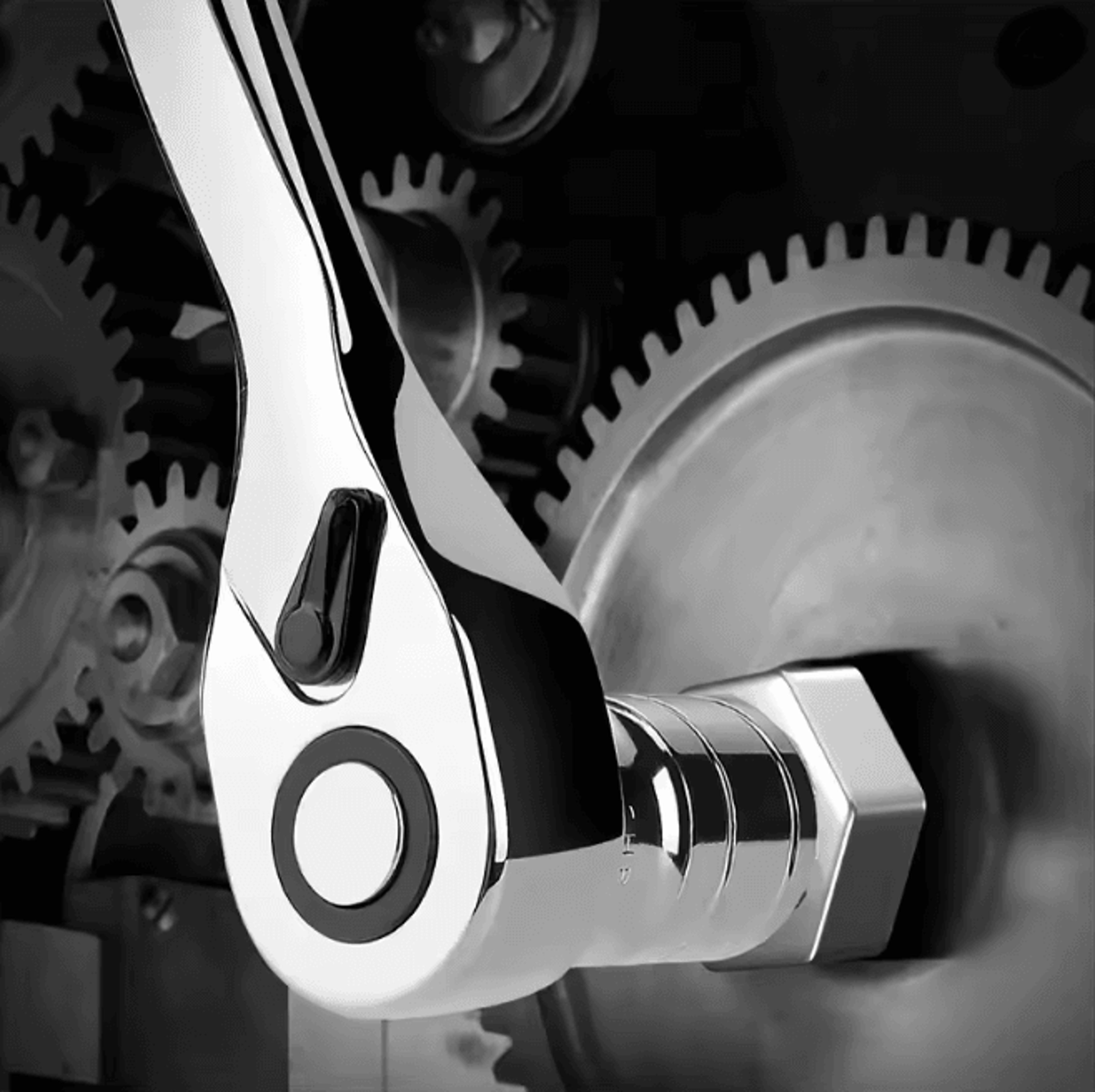 TorqueFlex Compact Dual Size Ratchet Wrench Short Handle Tool 2