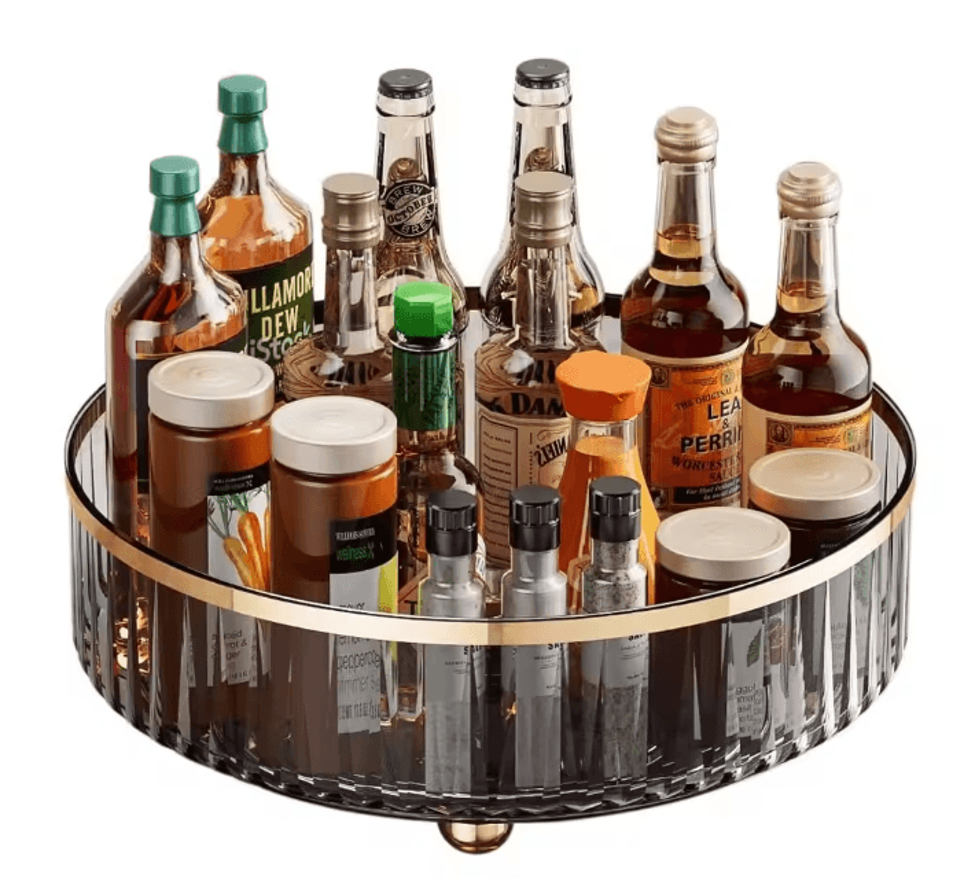 SpinClear Rotating Pantry Organizer Round Clear Storage Container 4