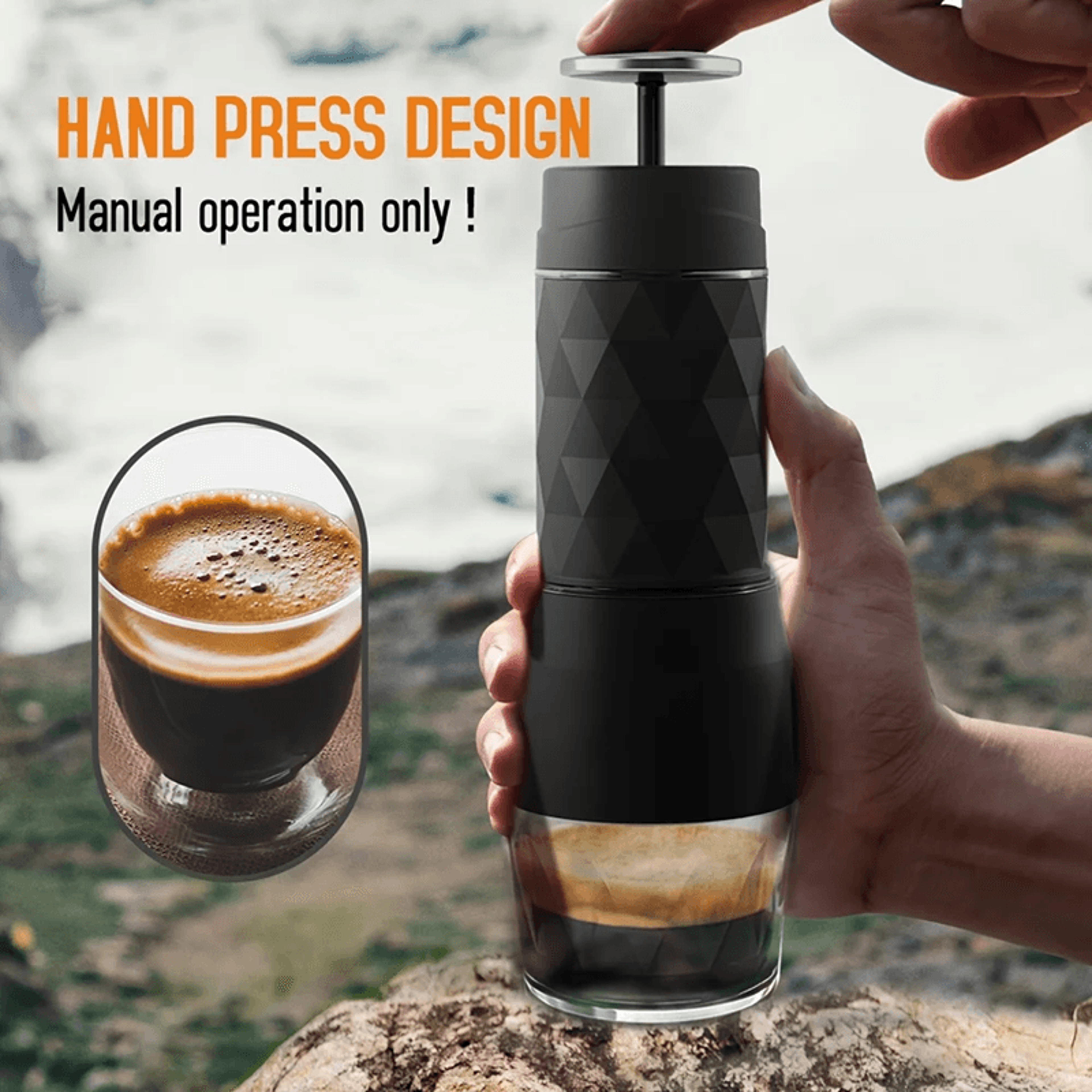 Portable Manual Espresso Maker Travel Coffee Machine 1
