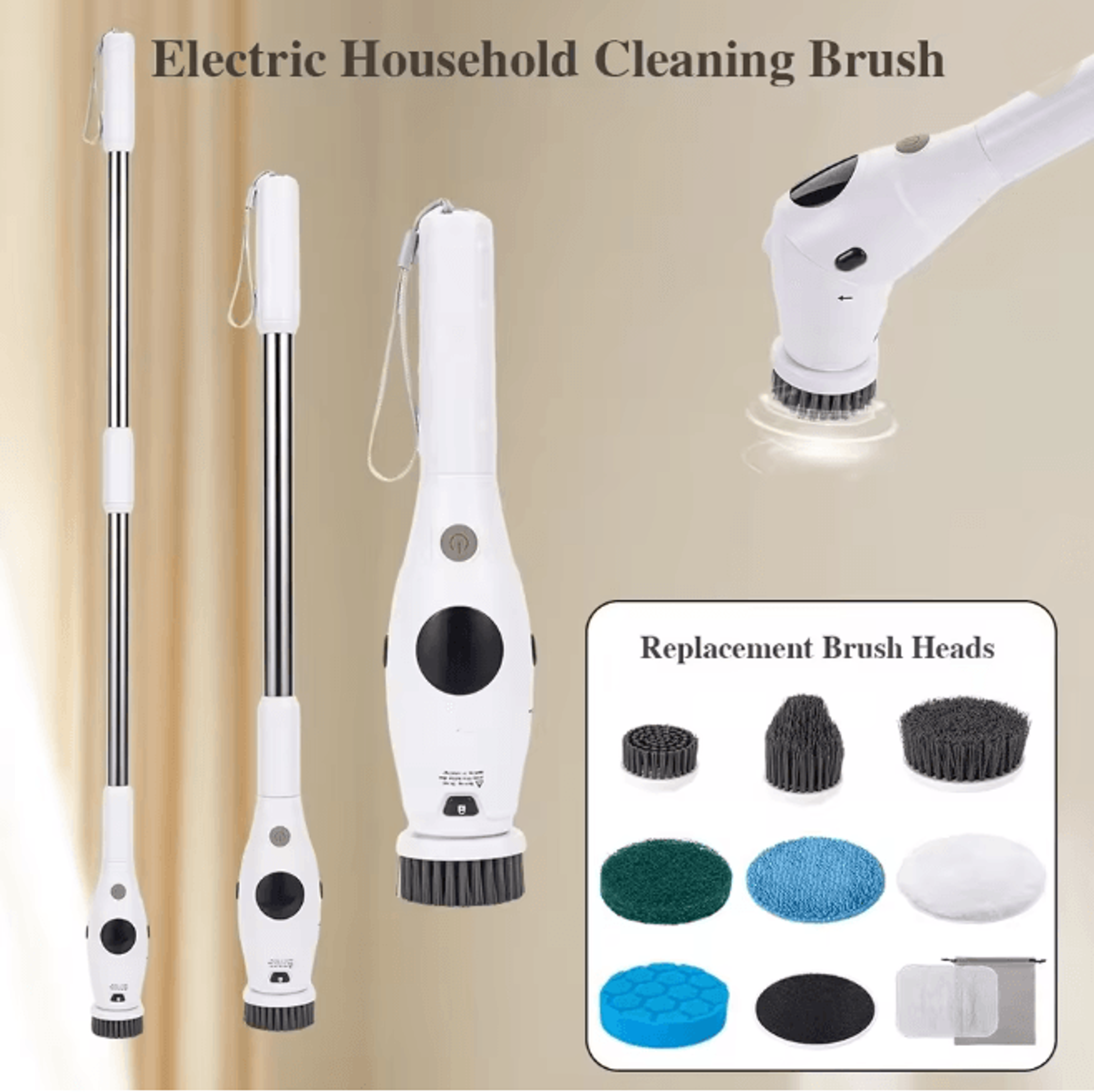 SpinPro 8 In 1 Electric Cleaning Brush With LED Light 5
