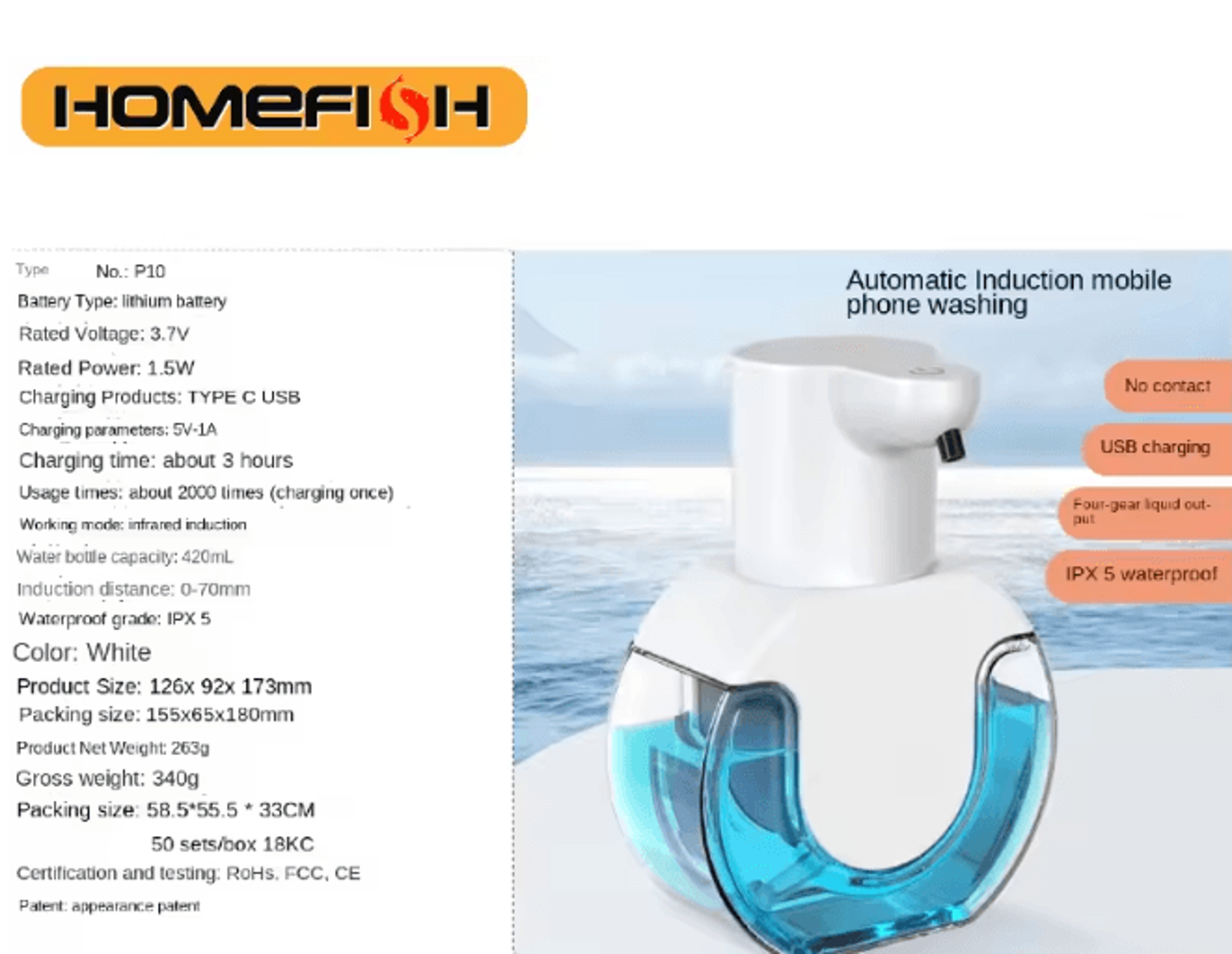 CleanSense Smart Touchless Soap Dispenser Wall Mounted 3