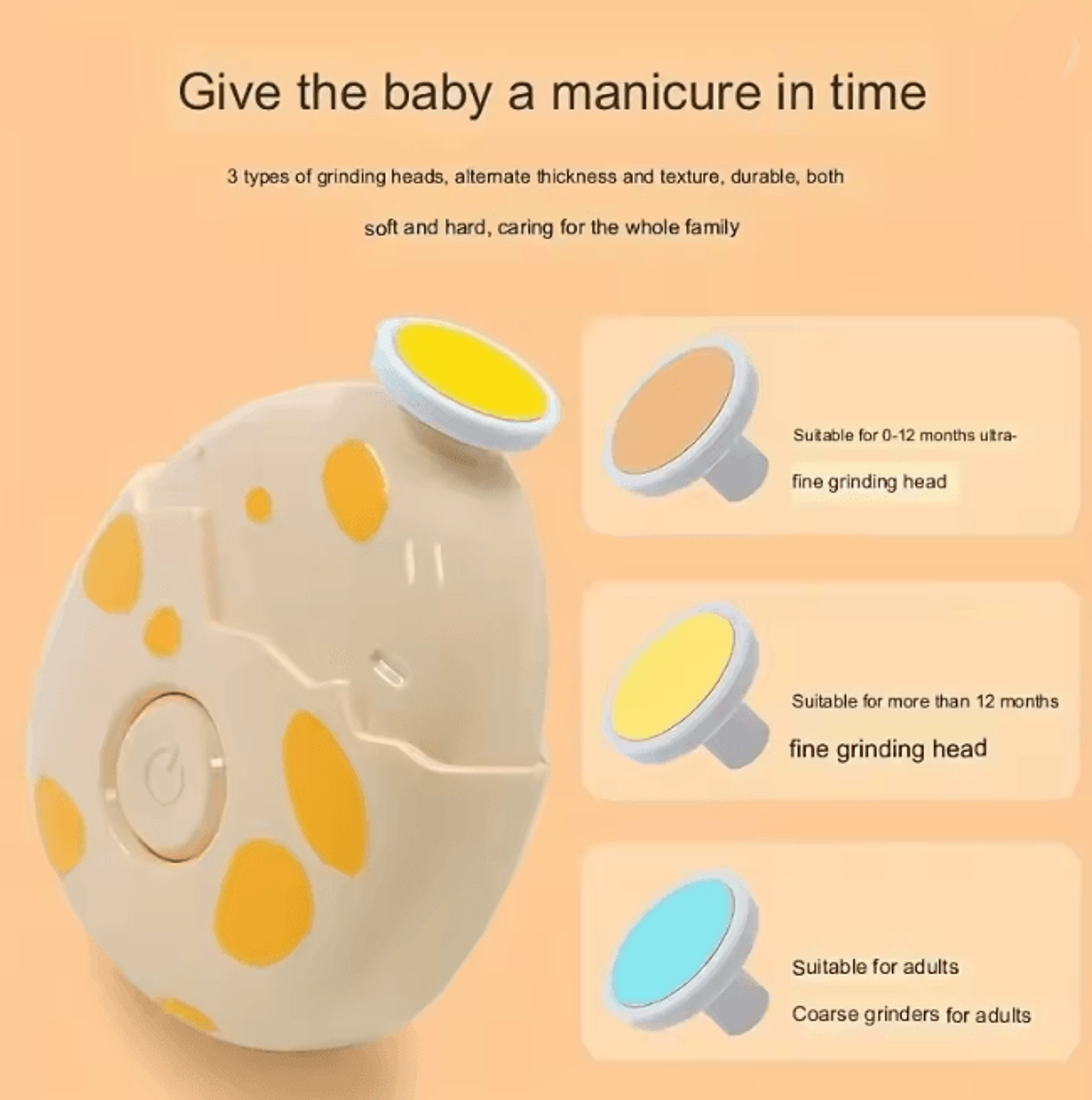 GentleCare Electric Baby Nail Trimmer Safety Grooming Kit 0