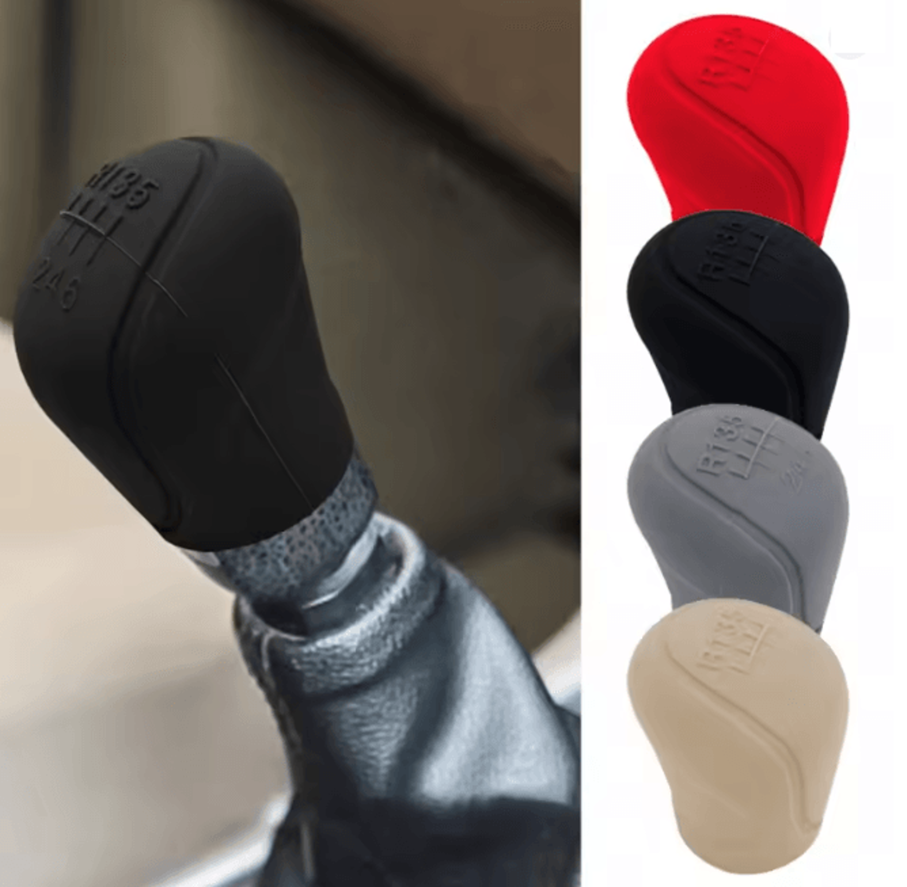 GripShift Silicone Gear Shift Knob Cover Non Slip Manual Handle 0
