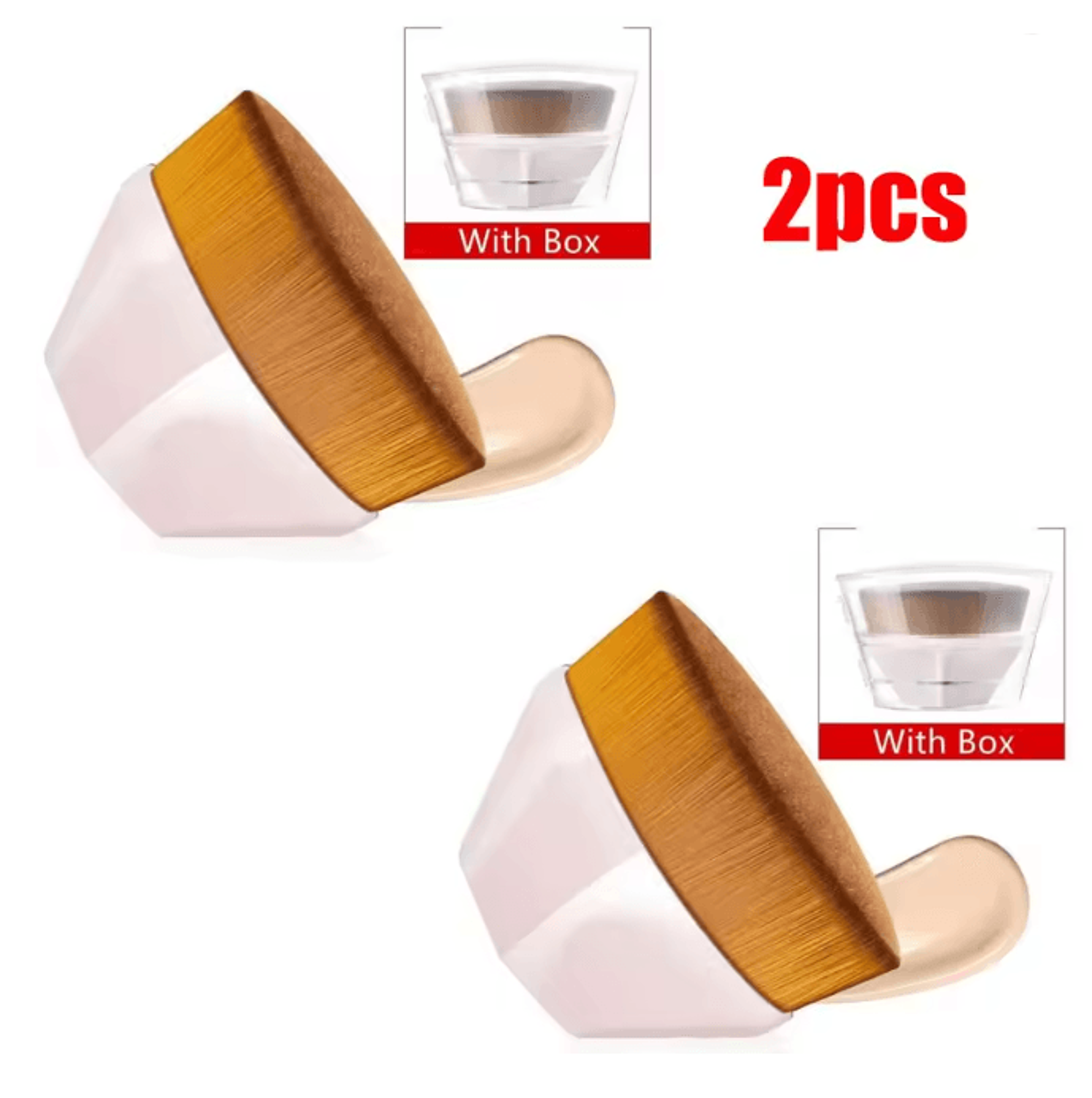 Hexagonal Kabuki Foundation Makeup Brush Set Flawless Coverage 12