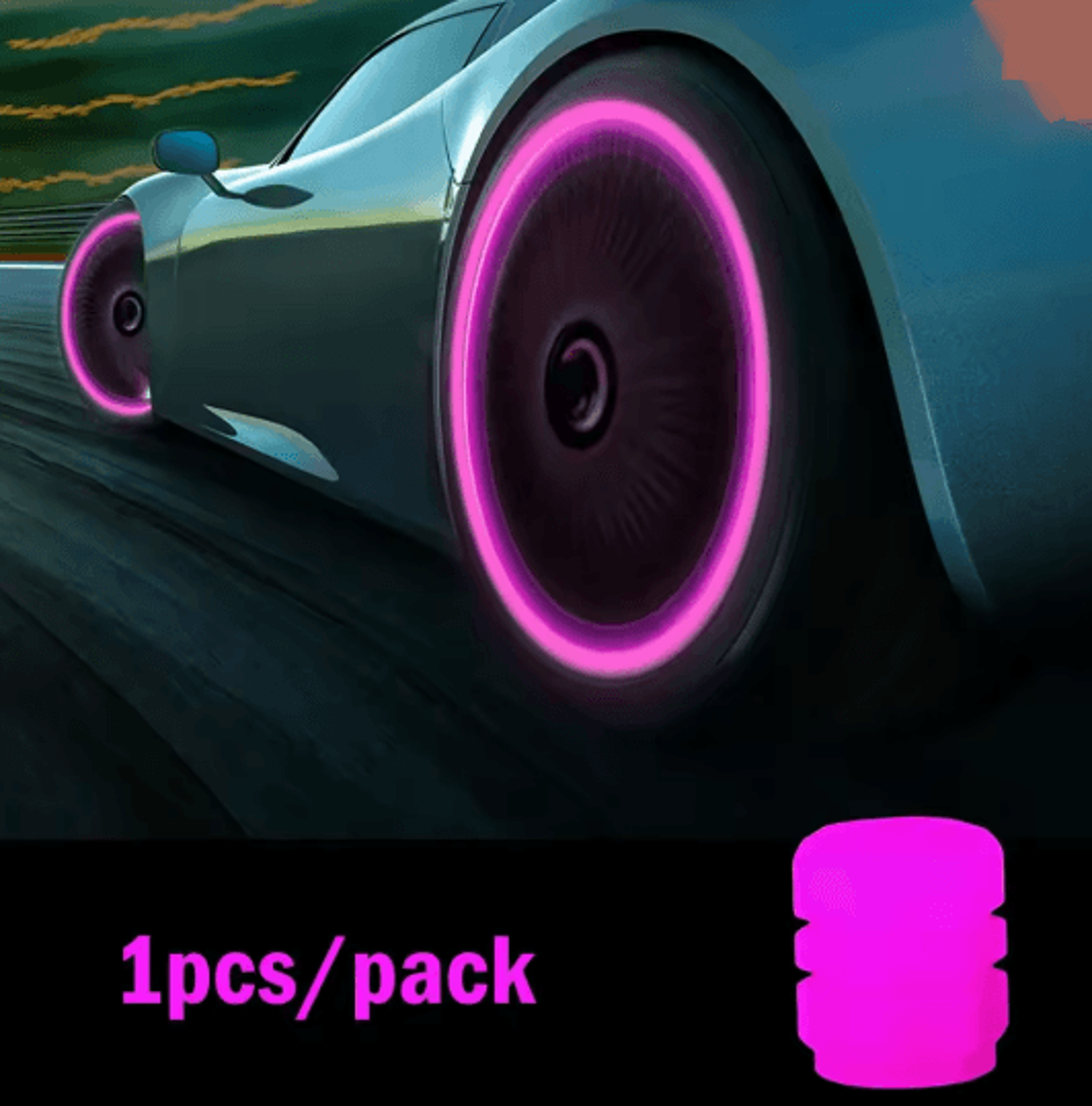 GlowRide Luminous Valve Caps Night Safety Tire Accessories 9