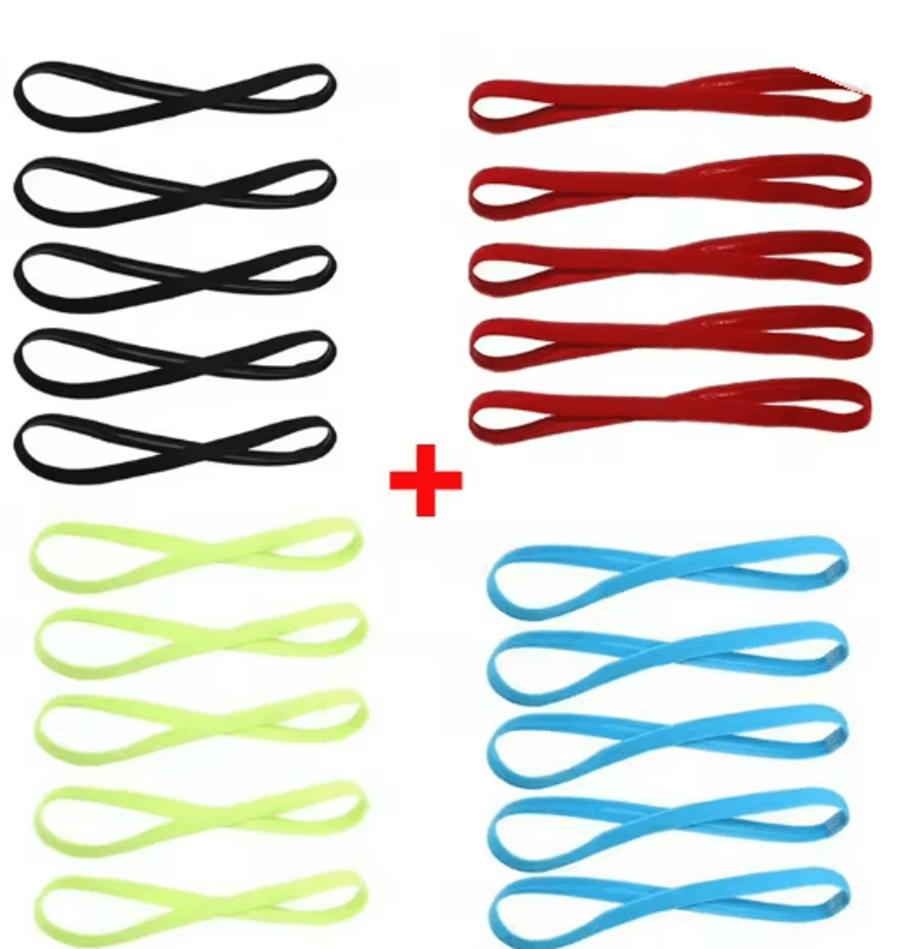 FlexStay Sports Headband Anti Slip Sweat Wicking Hair Band 12