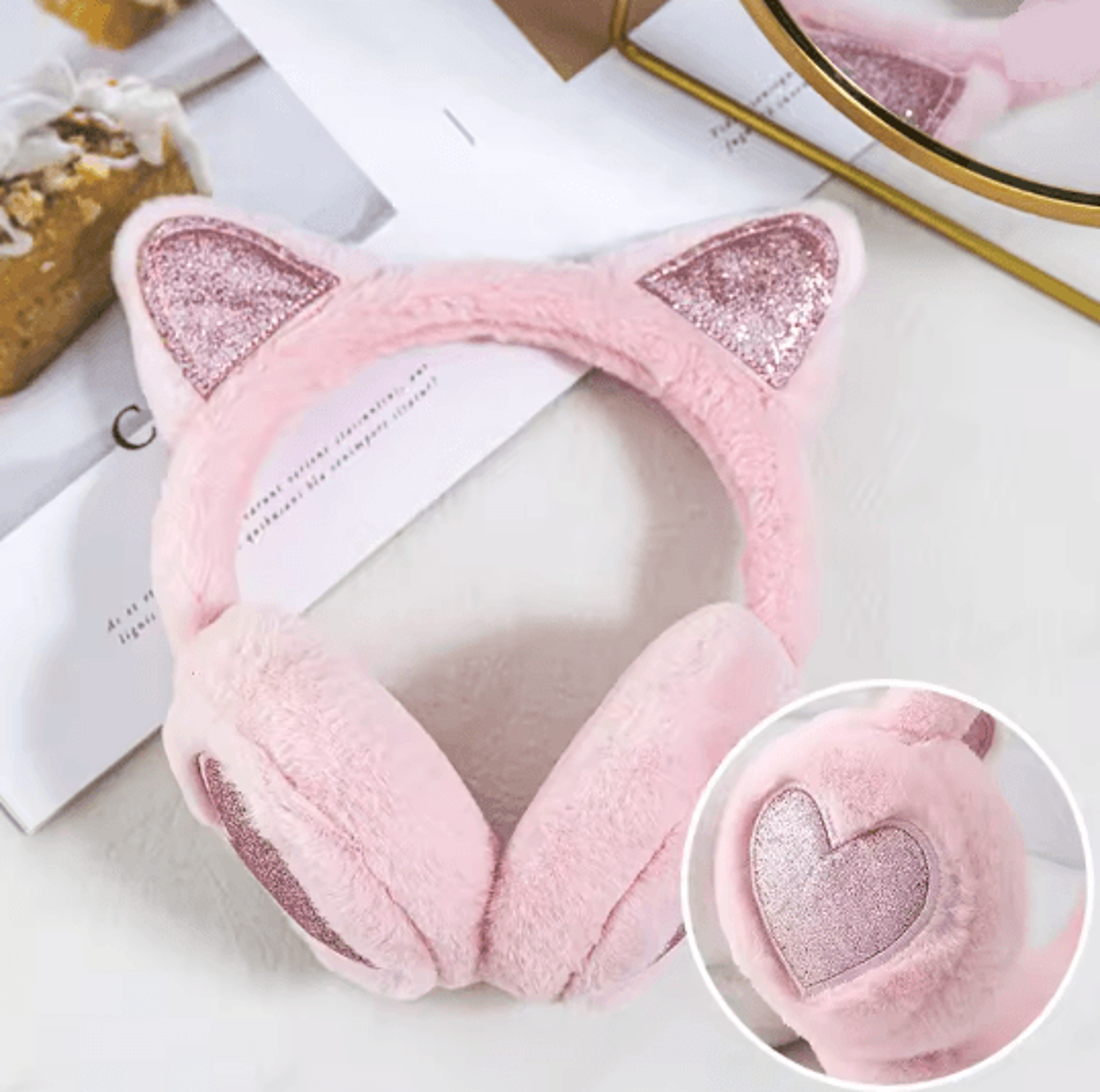 Winter Warm Plush Cat Ear Earmuffs For Women Girls And Kids 2
