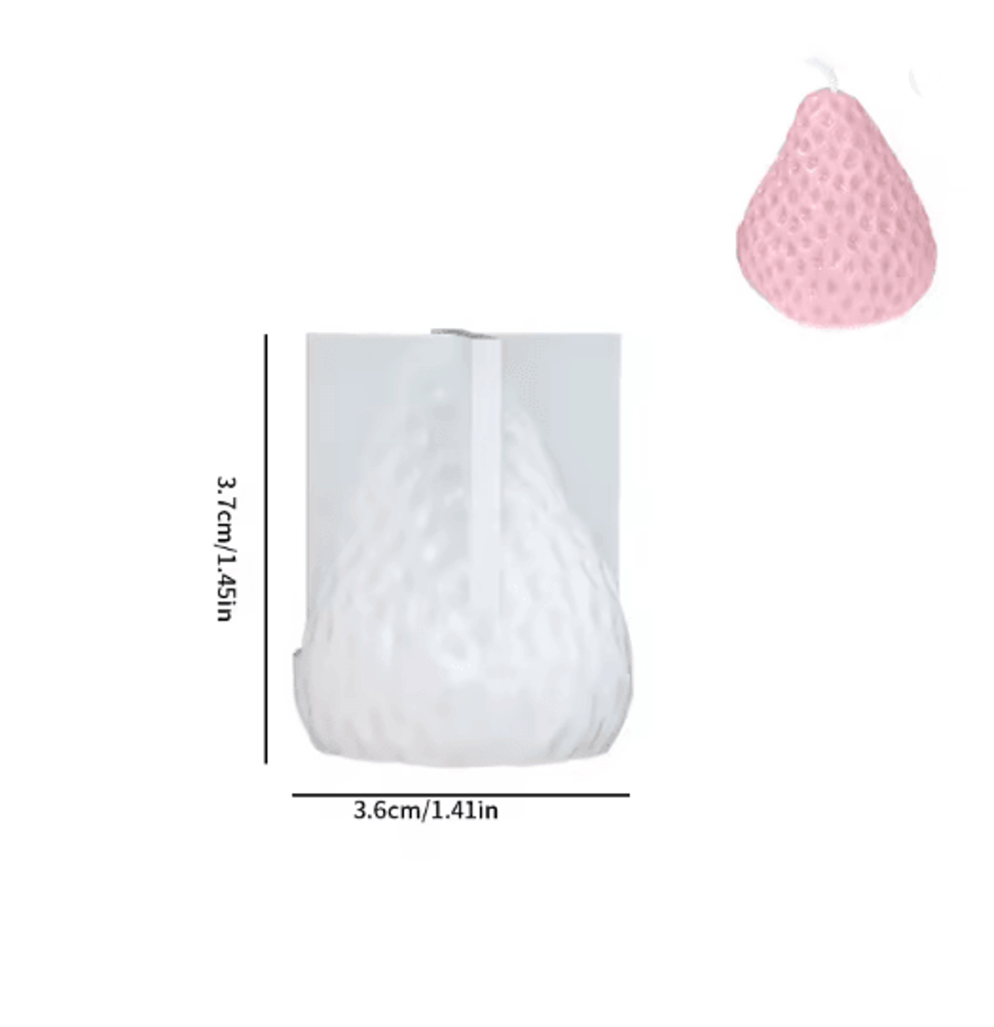 3D Strawberry Silicone Candle Mold For DIY Candle Making And Home Decor 5