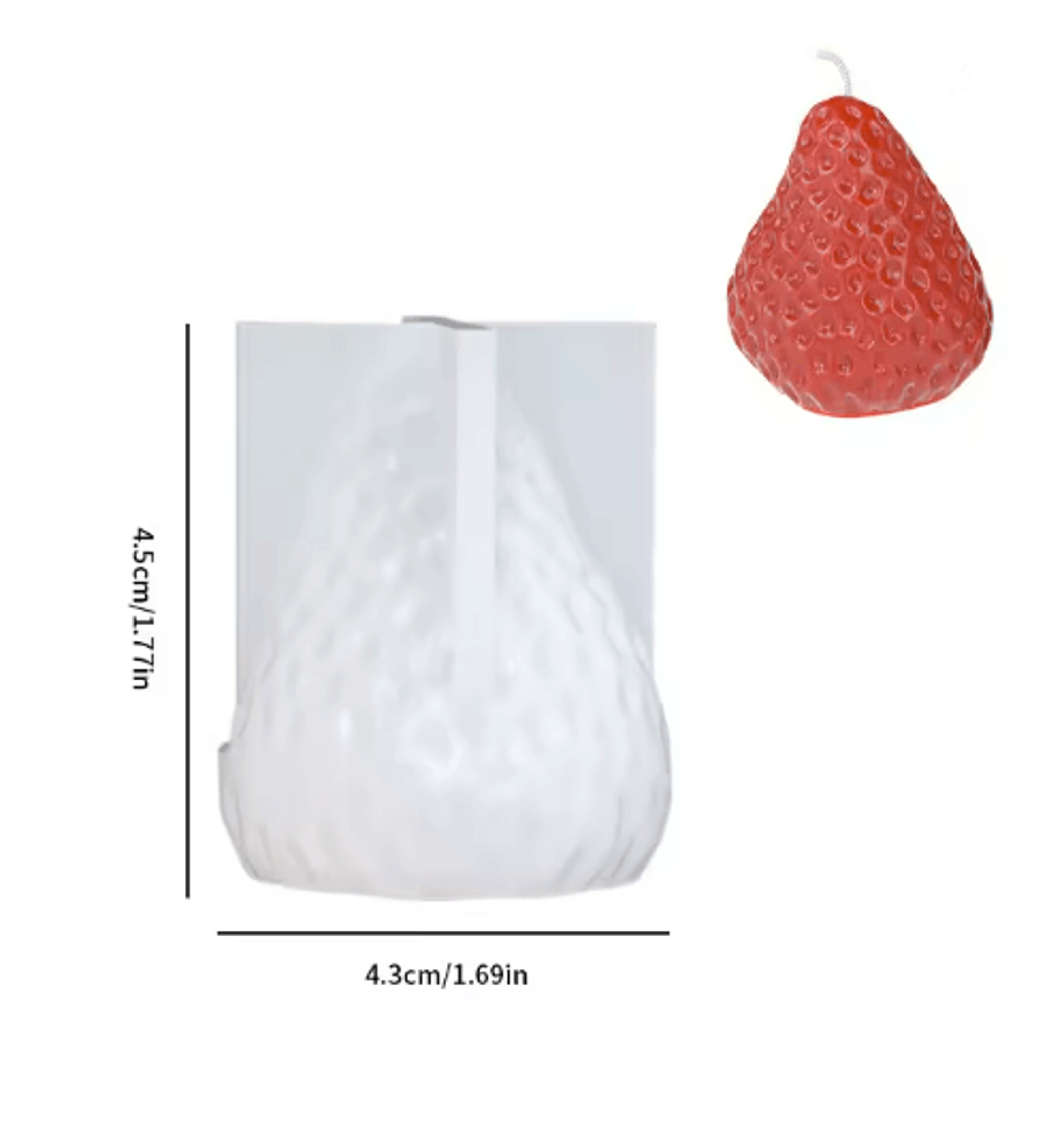 3D Strawberry Silicone Candle Mold For DIY Candle Making And Home Decor 6