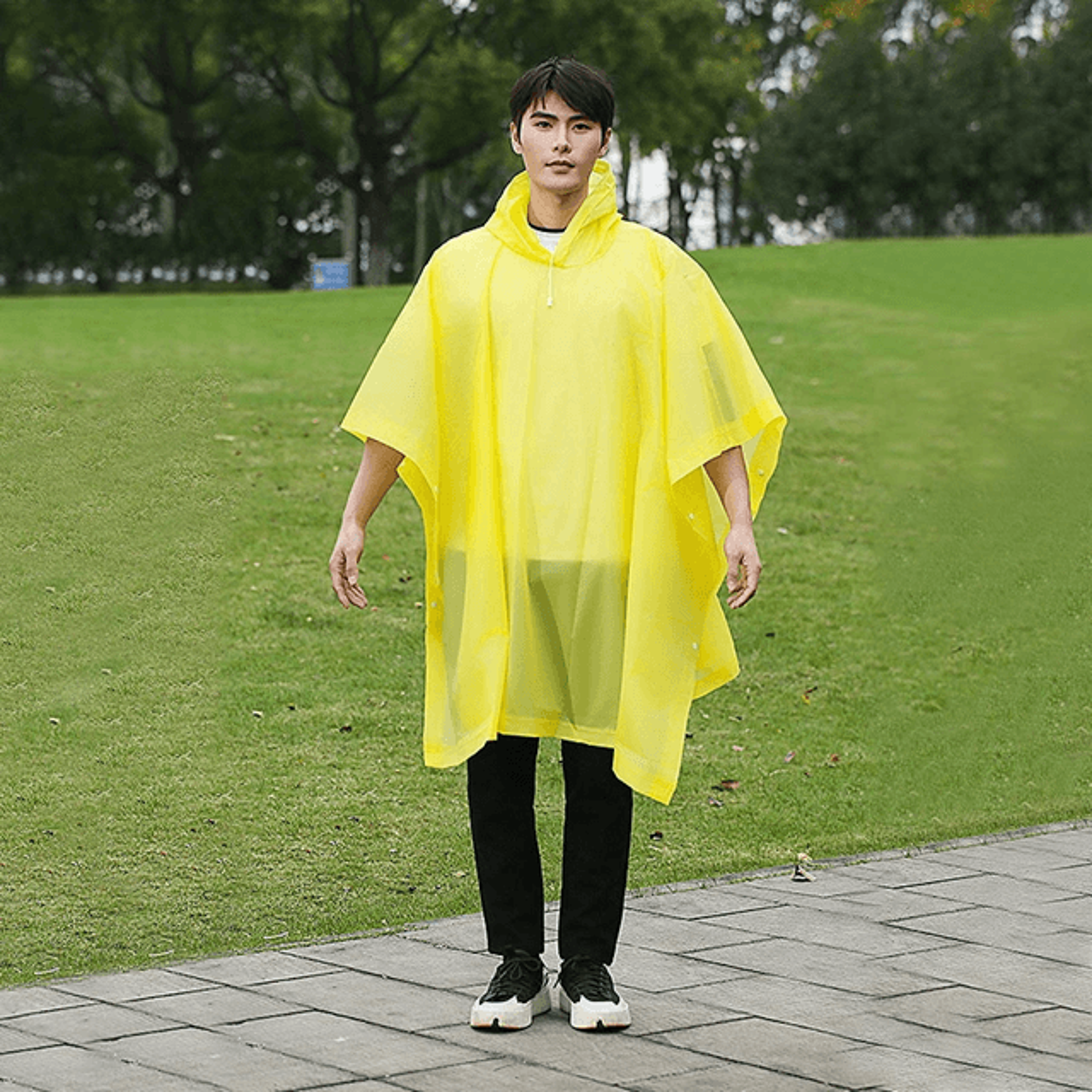 Disposable Outdoor Rain Poncho Thick Cloak Style Raincoat For Camping Hiking And Fishing 3