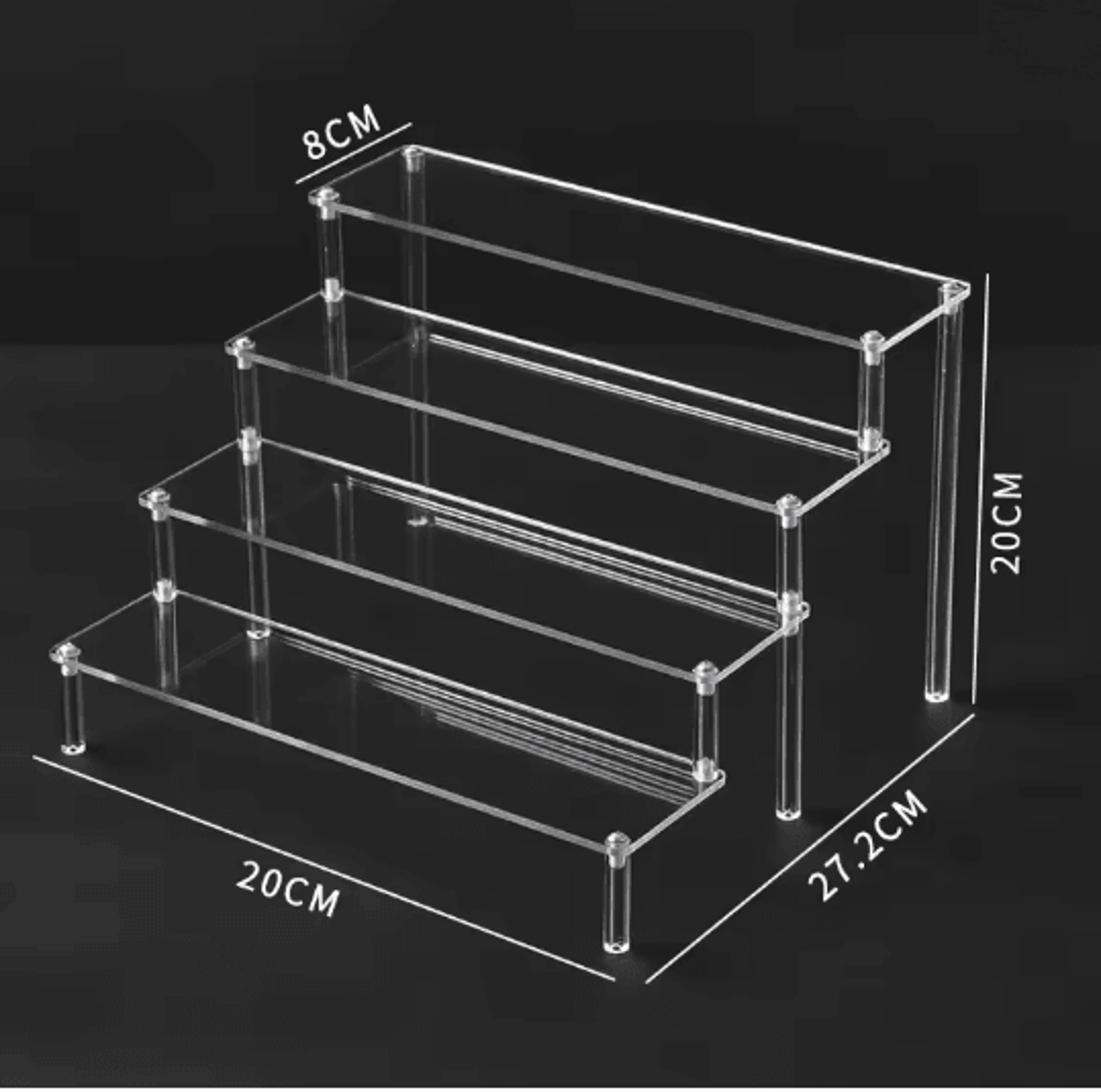 Multi Layer Acrylic Display Shelf For Figurines Jewelry And Collectibles 7