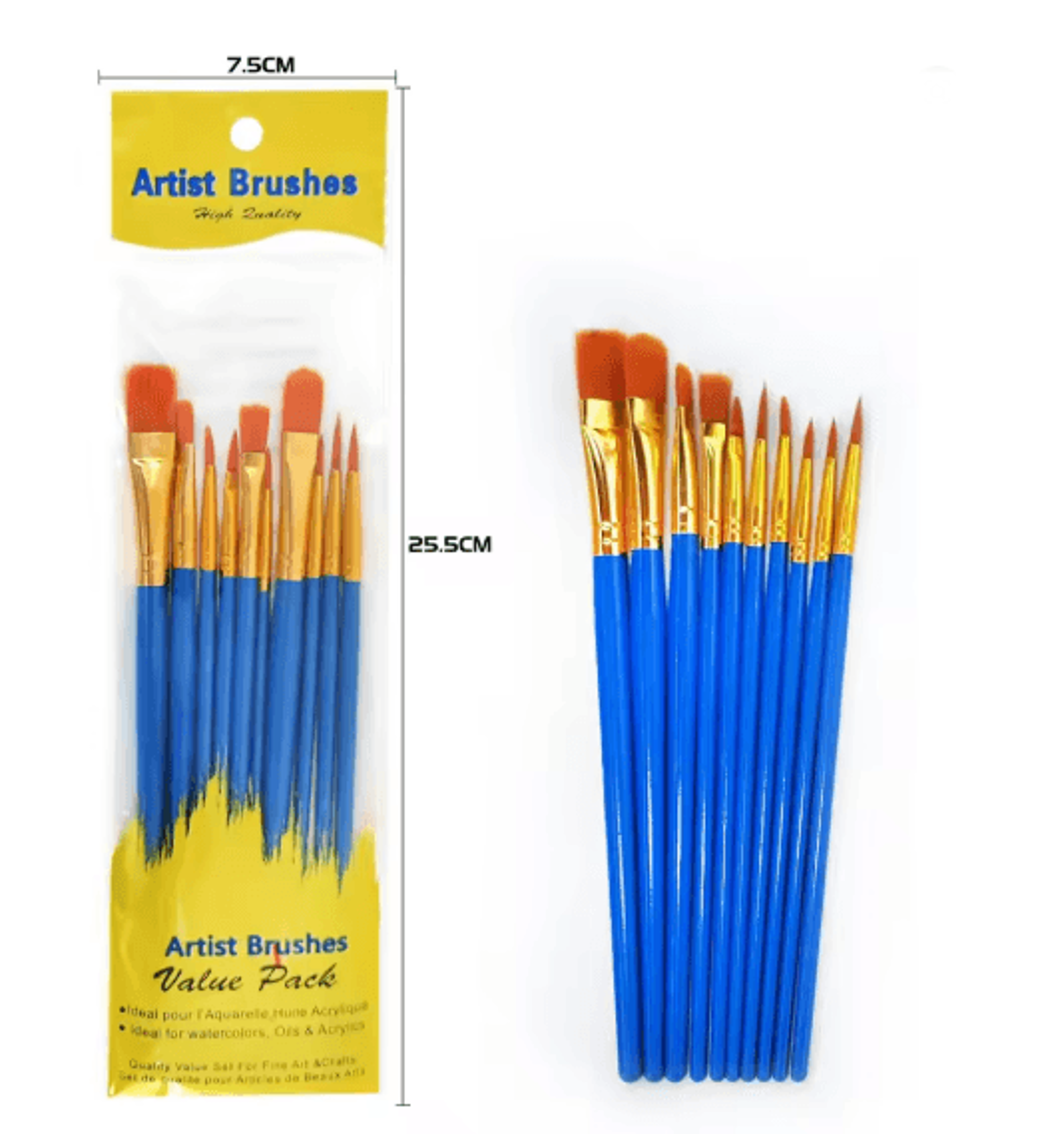 Professional Fine Detail Paint Brush Set For Acrylic Oil And Craft Painting 3