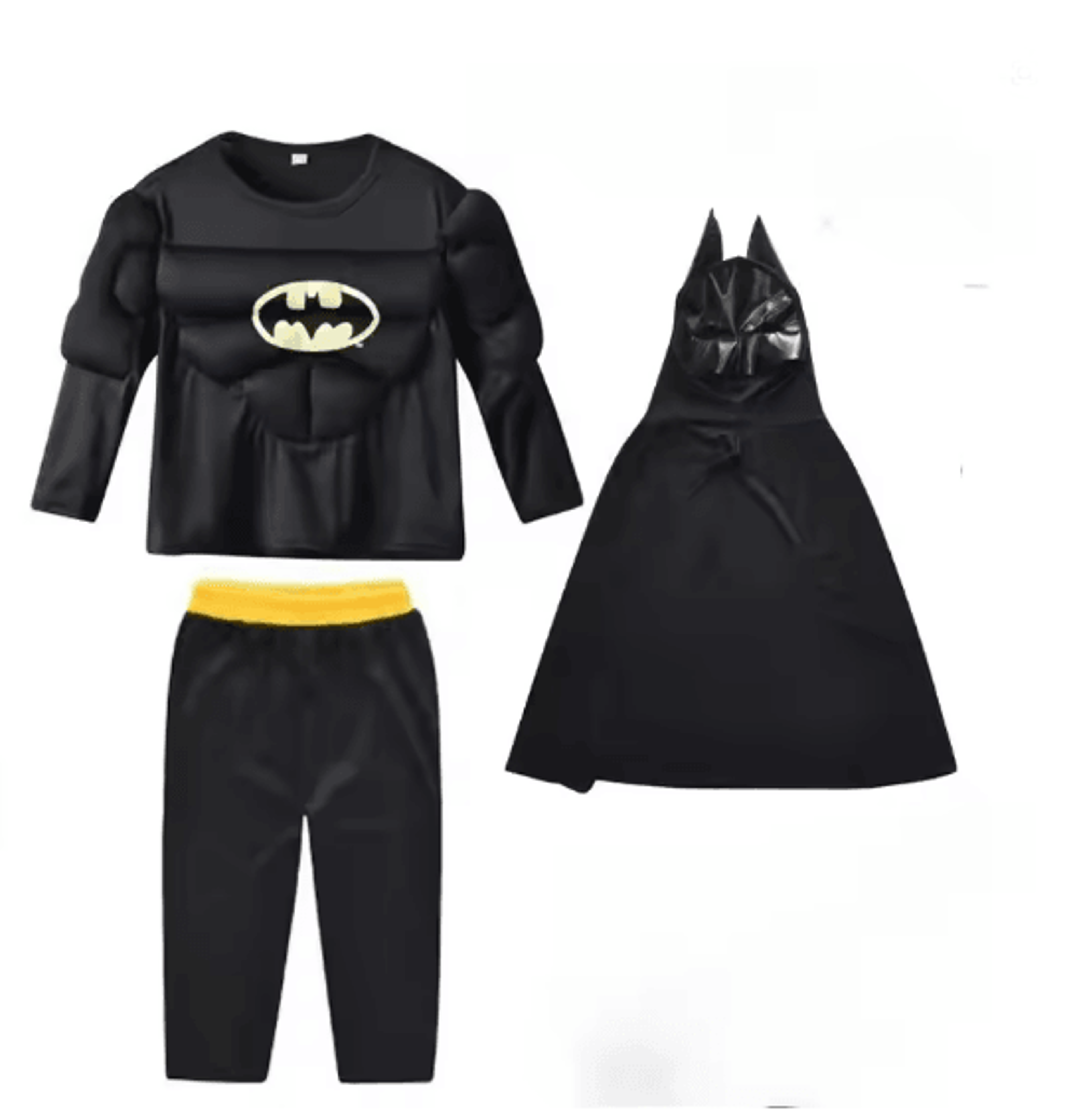 Kids Superhero Muscle Costume With Mask And Cloak 4