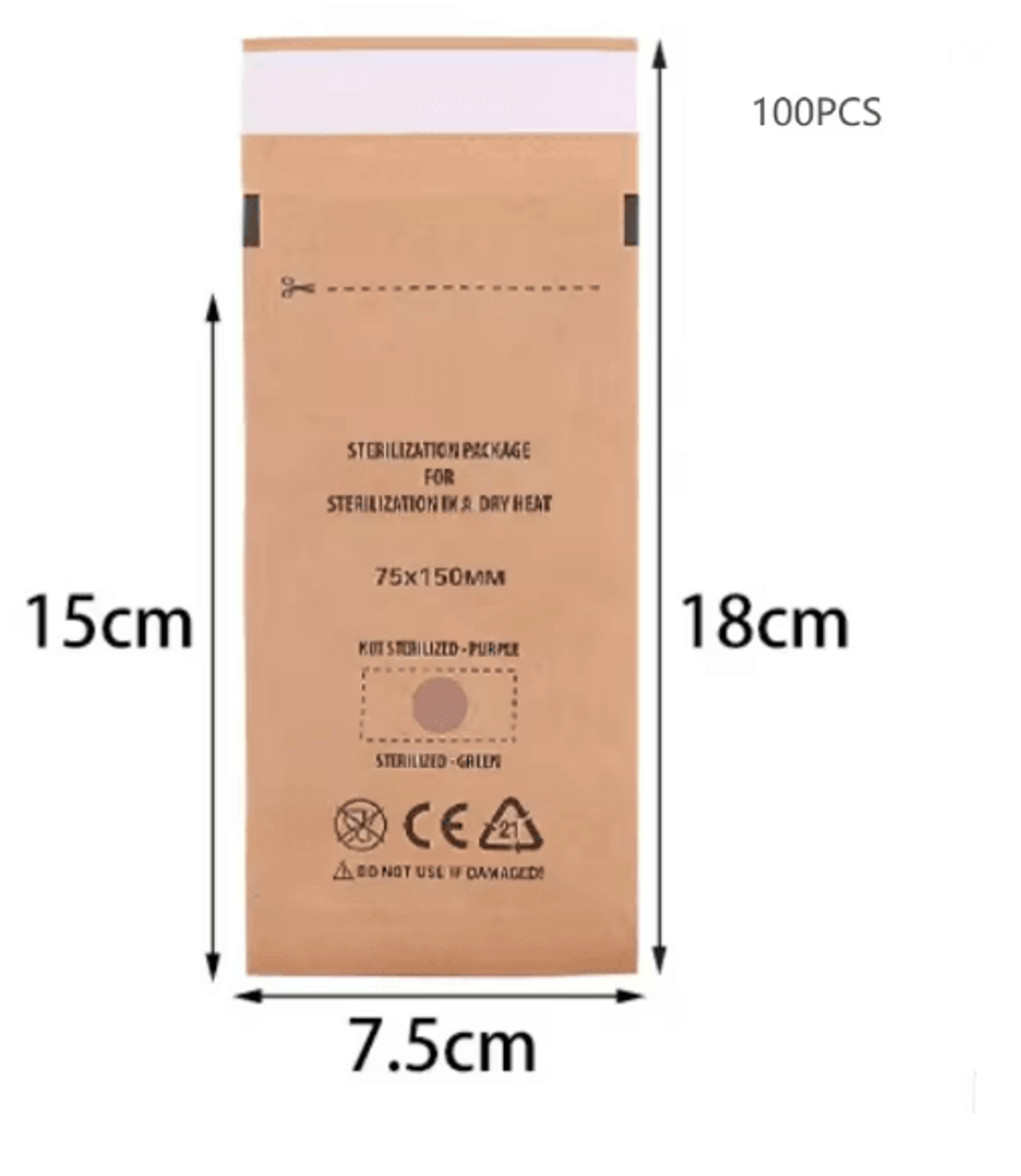 Disposable Kraft Paper Sterilization Bags For Nail Tools Manicure And Salon Use 3