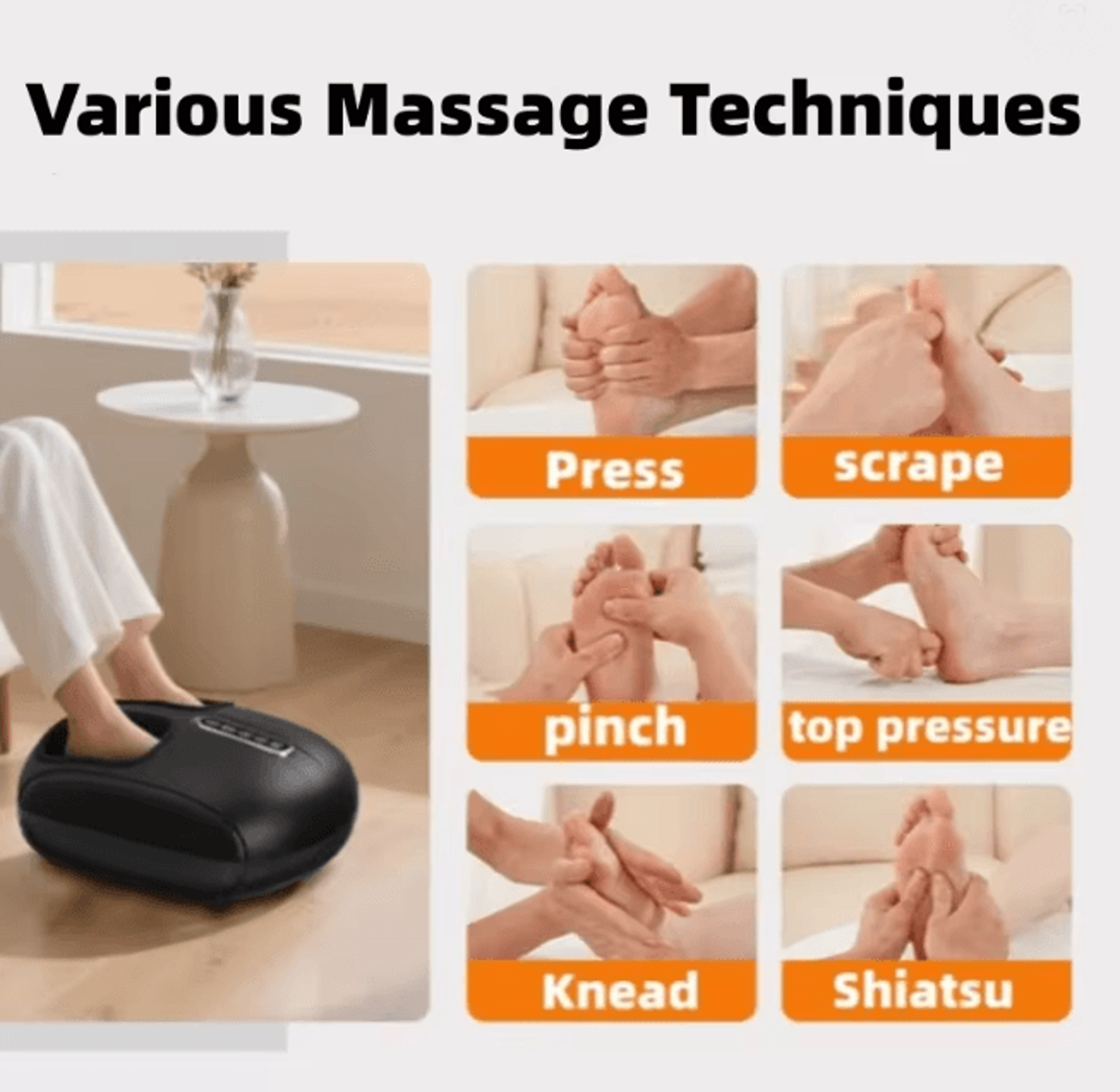 Automatic Foot Massager With Air Compression And Deep Roller Kneading 3