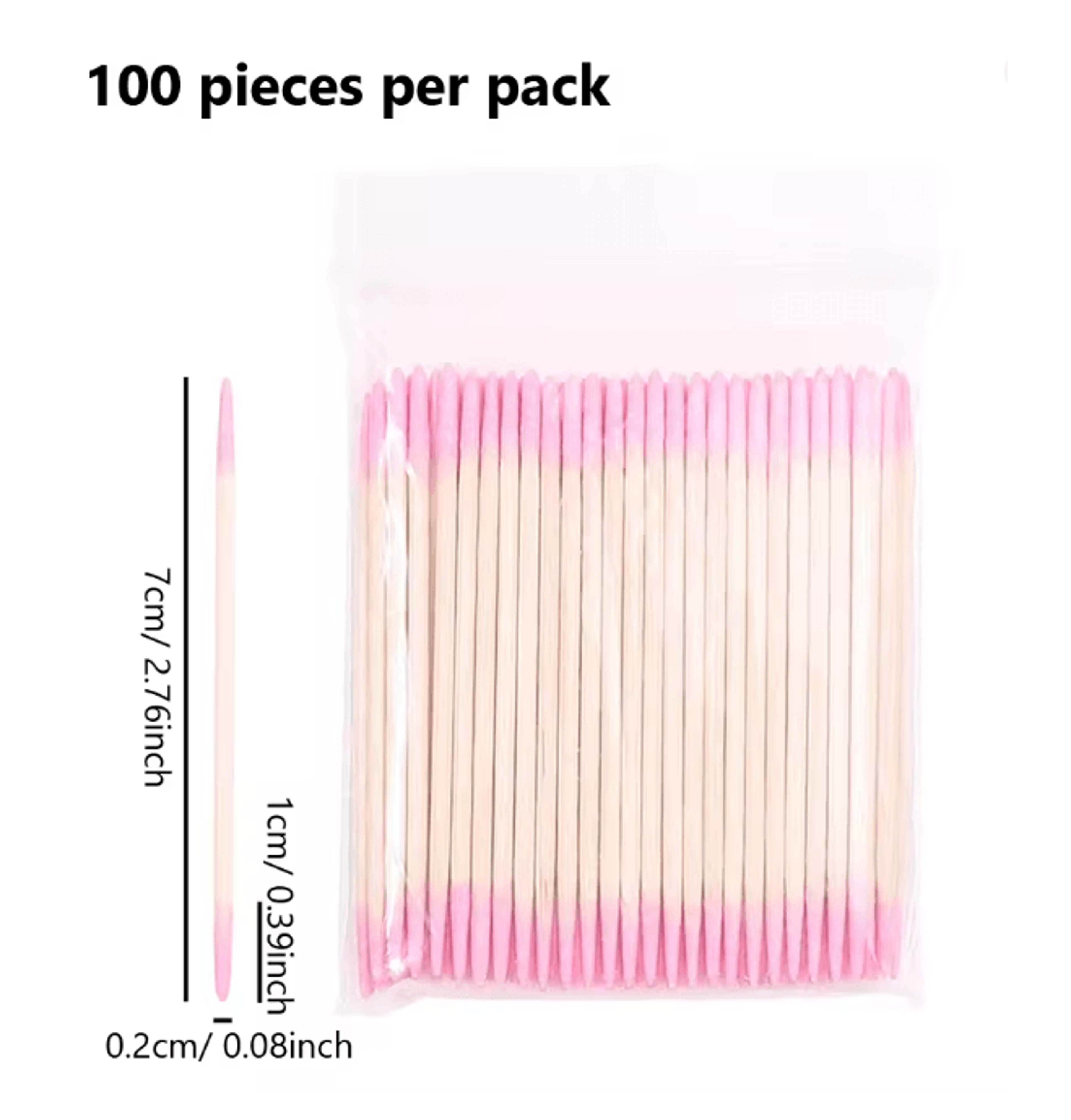 Double Ended Precision Cotton Swabs For Nail Art And Makeup 100 Pack 4