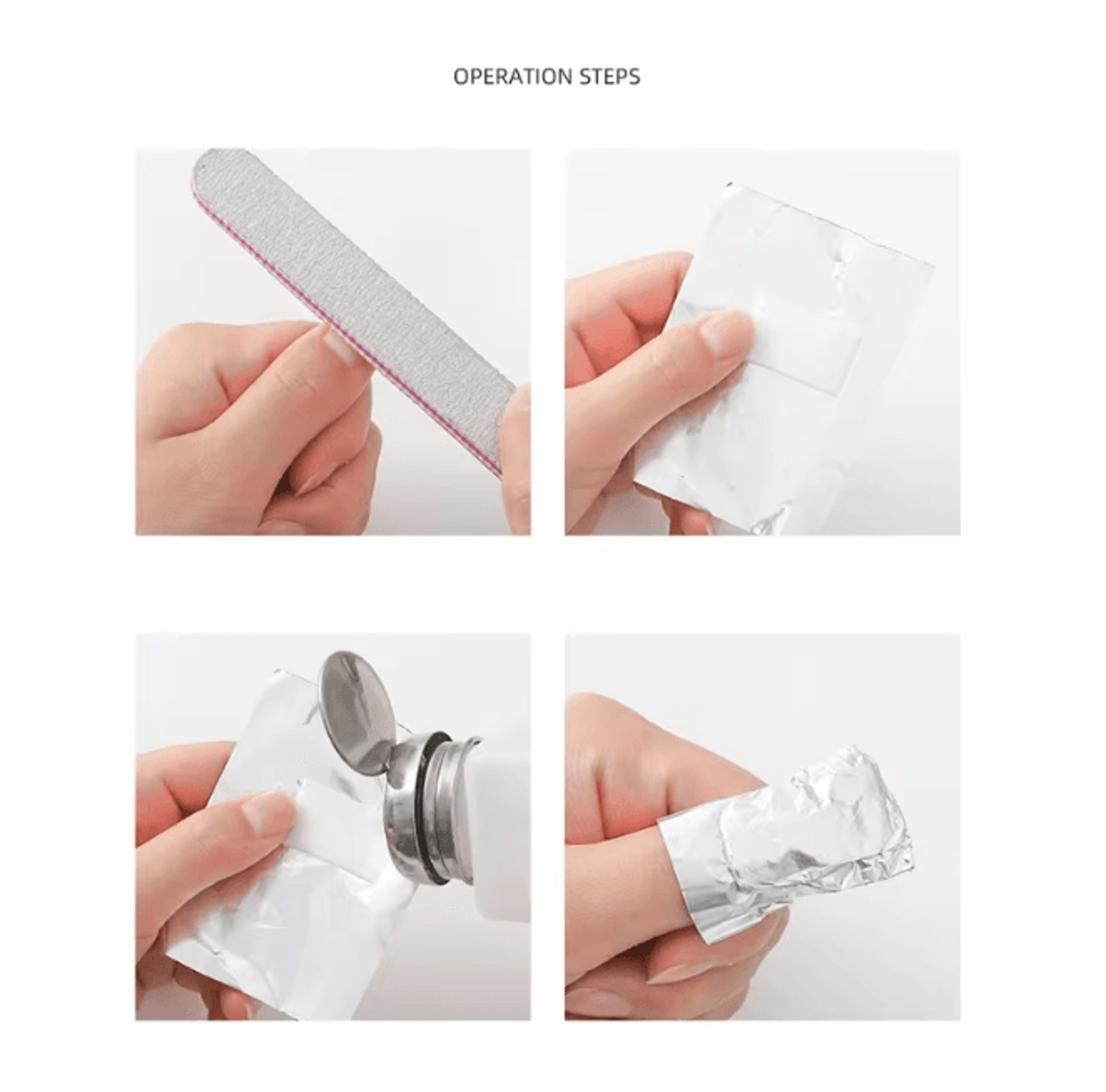 Aluminum Foil Nail Removal Wraps 100 Pack Soak Off Gel Polish Remover 3