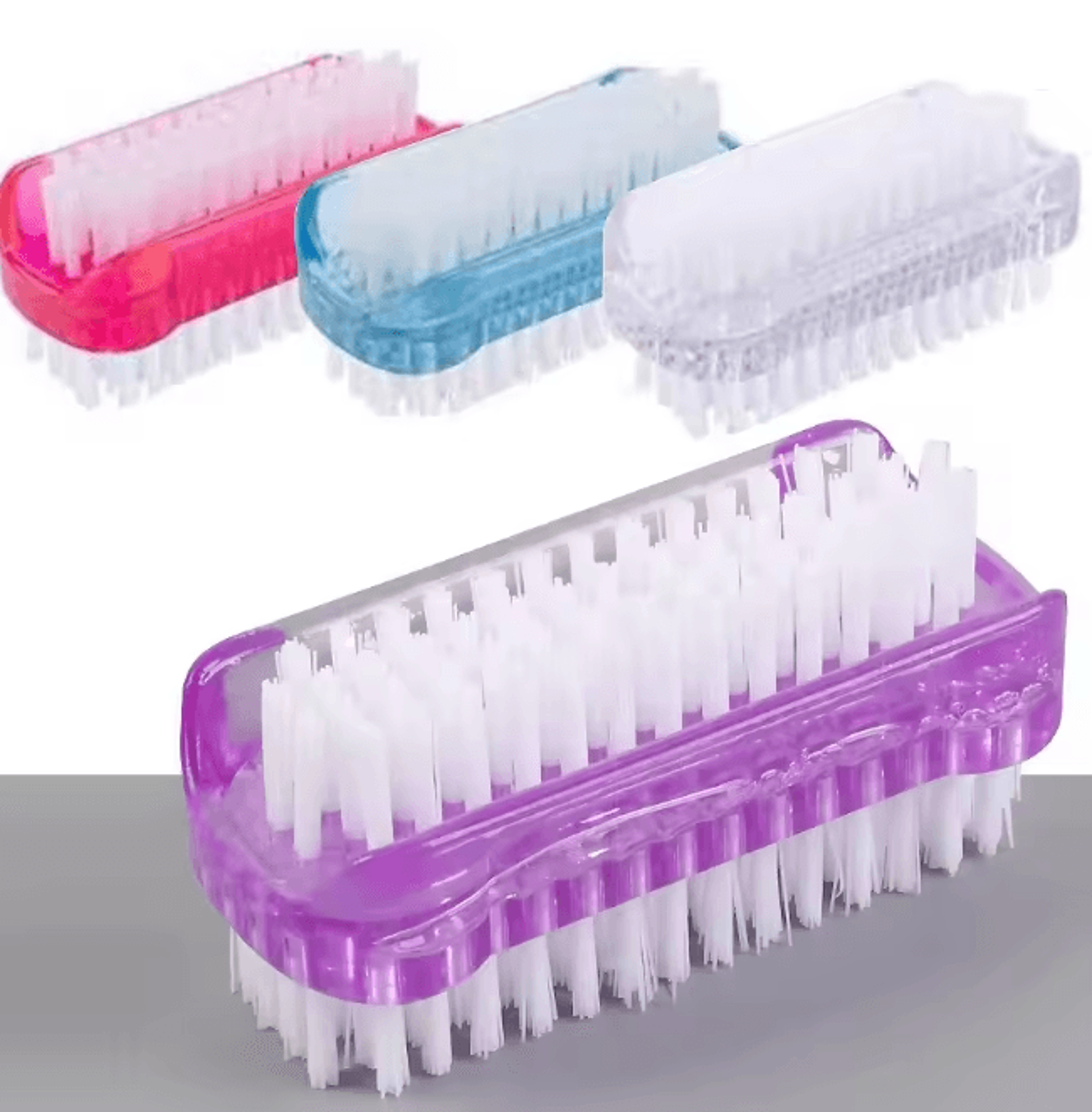 double sided nail cleaning brush for manicure and pedicure care