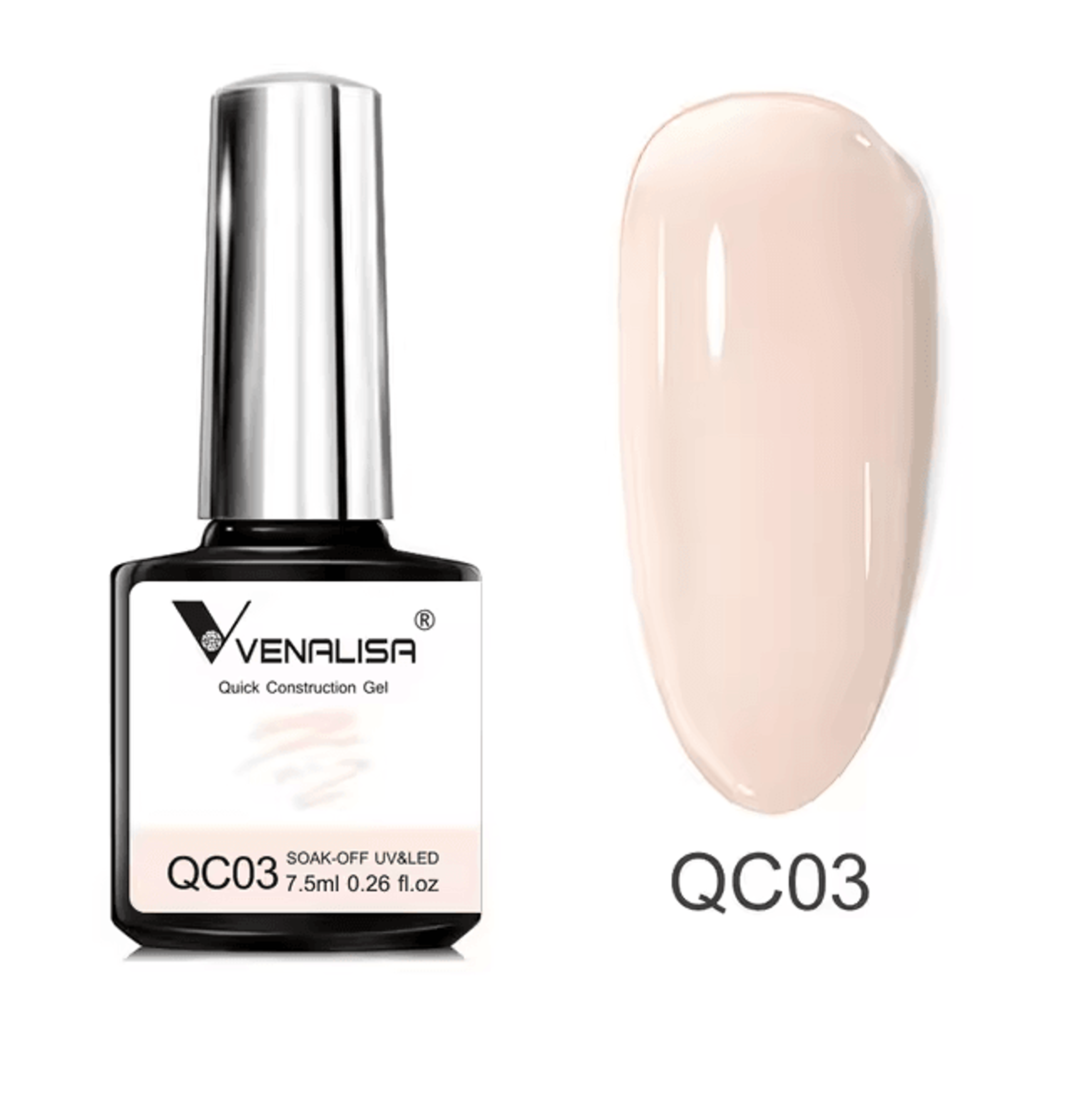 VENALISA Quick Construction Jelly Nail Gel Semi Transparent Strengthening Formula 75ml 9
