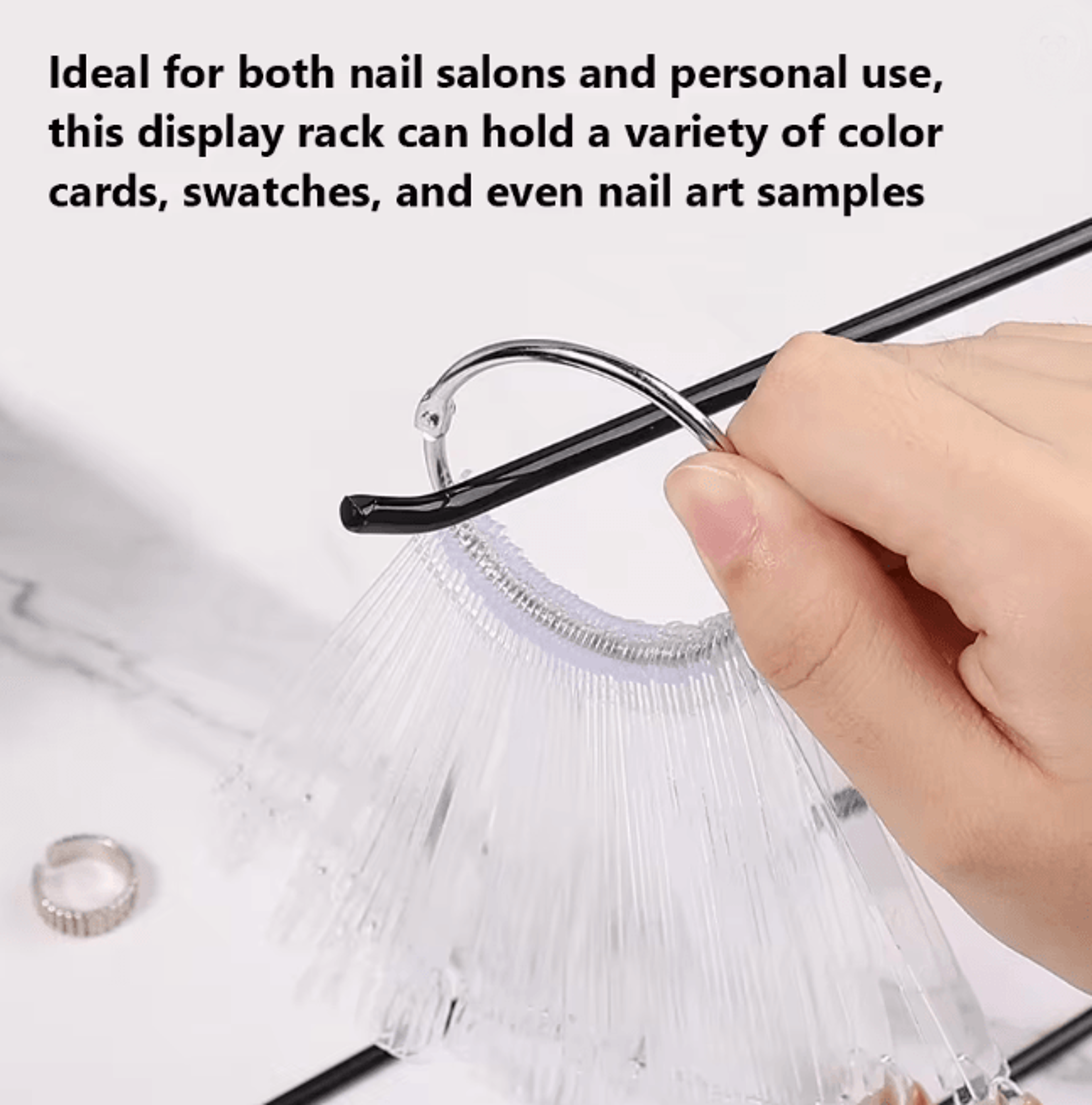 Fan Shaped Nail Art Display Rack For Polish Color Samples And Salon Showcase 2