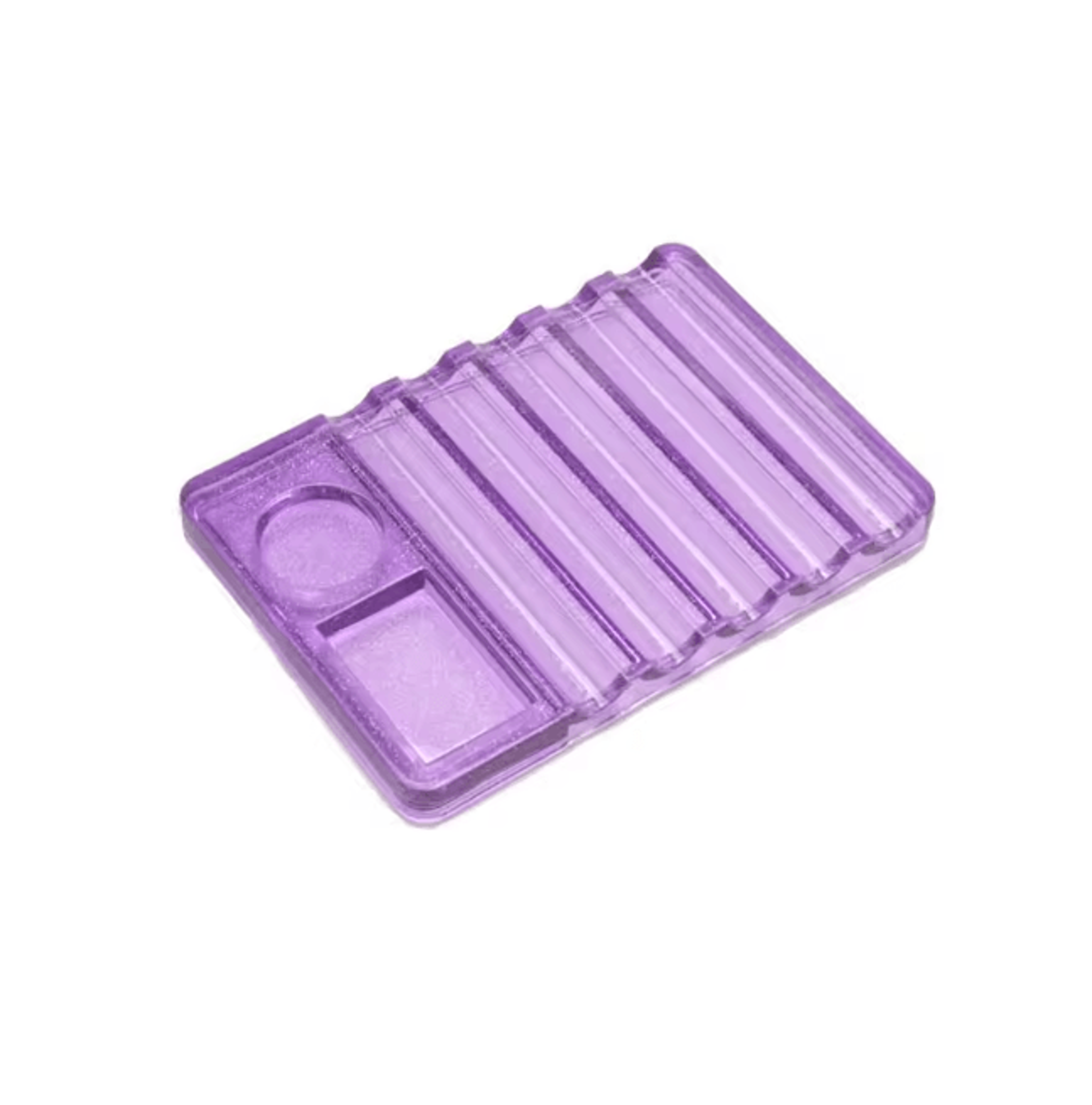 Acrylic Nail Art Pen Holder With Color Palette 5 Compartment Organizer Stand 7