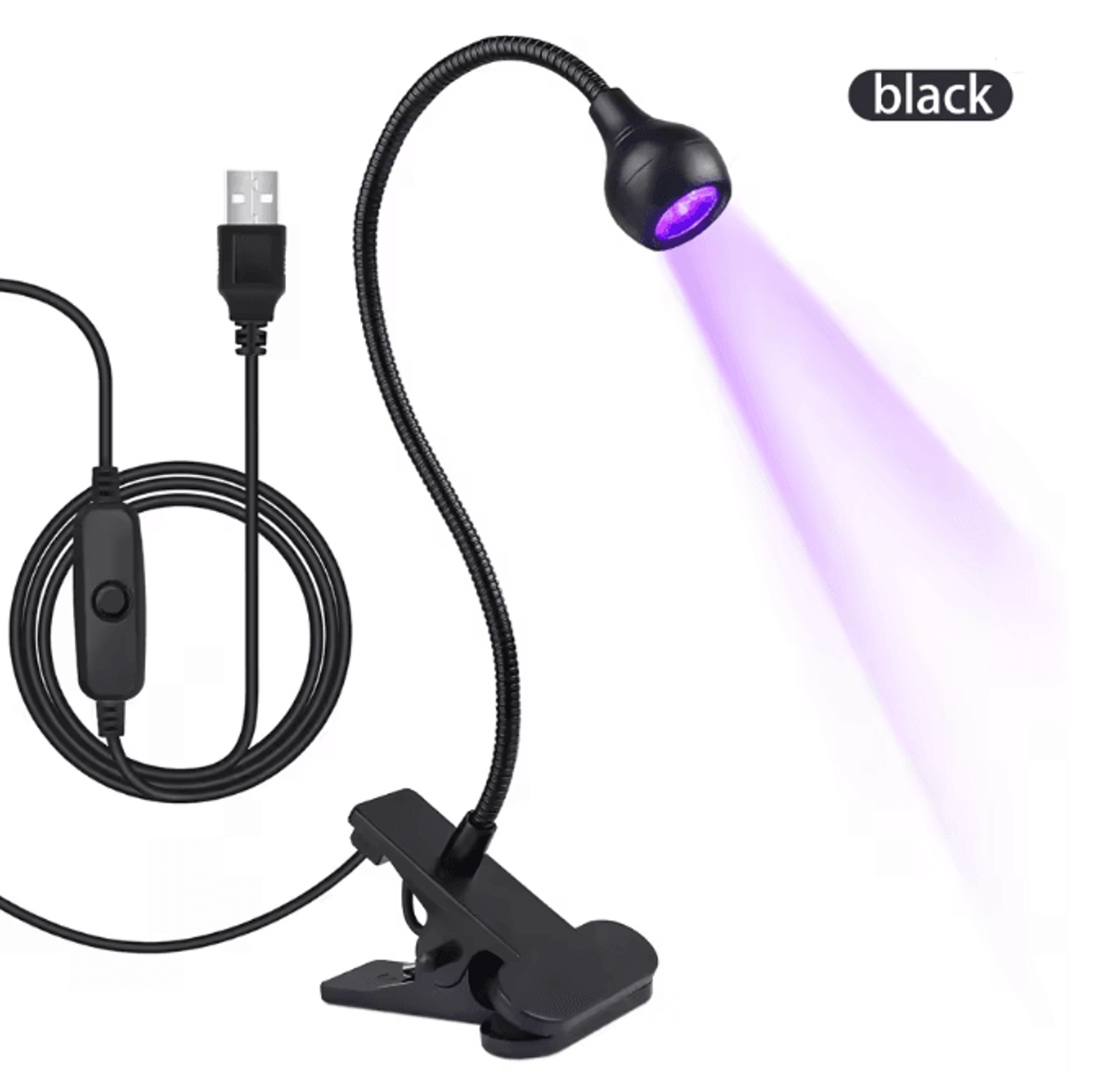 5W UV Gel Nail Lamp With Clip And Flexible Arm Nail Dryer 5