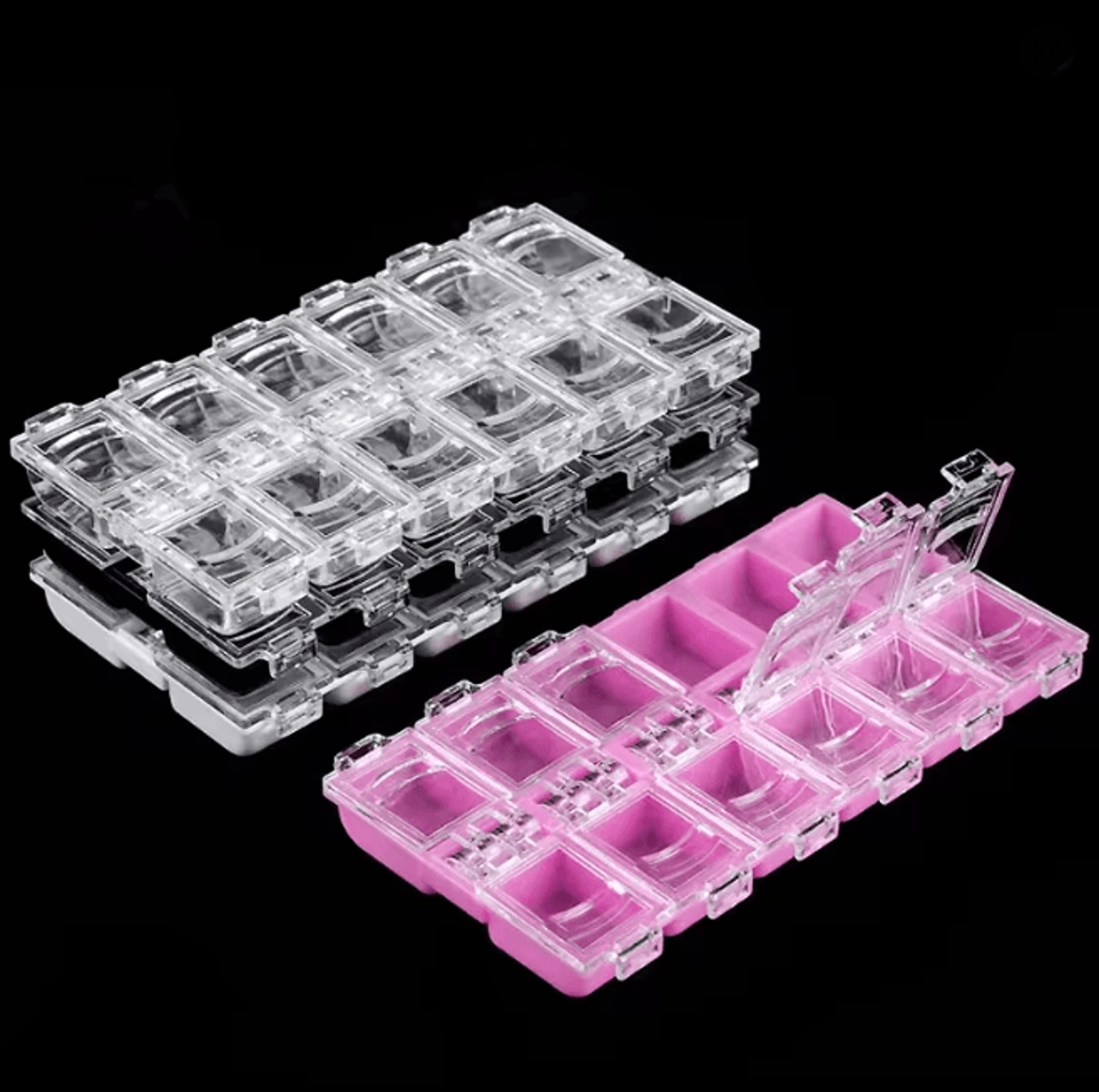 12 Grid Nail Art Accessories Storage Box Jewelry And Rhinestone Organizer 0