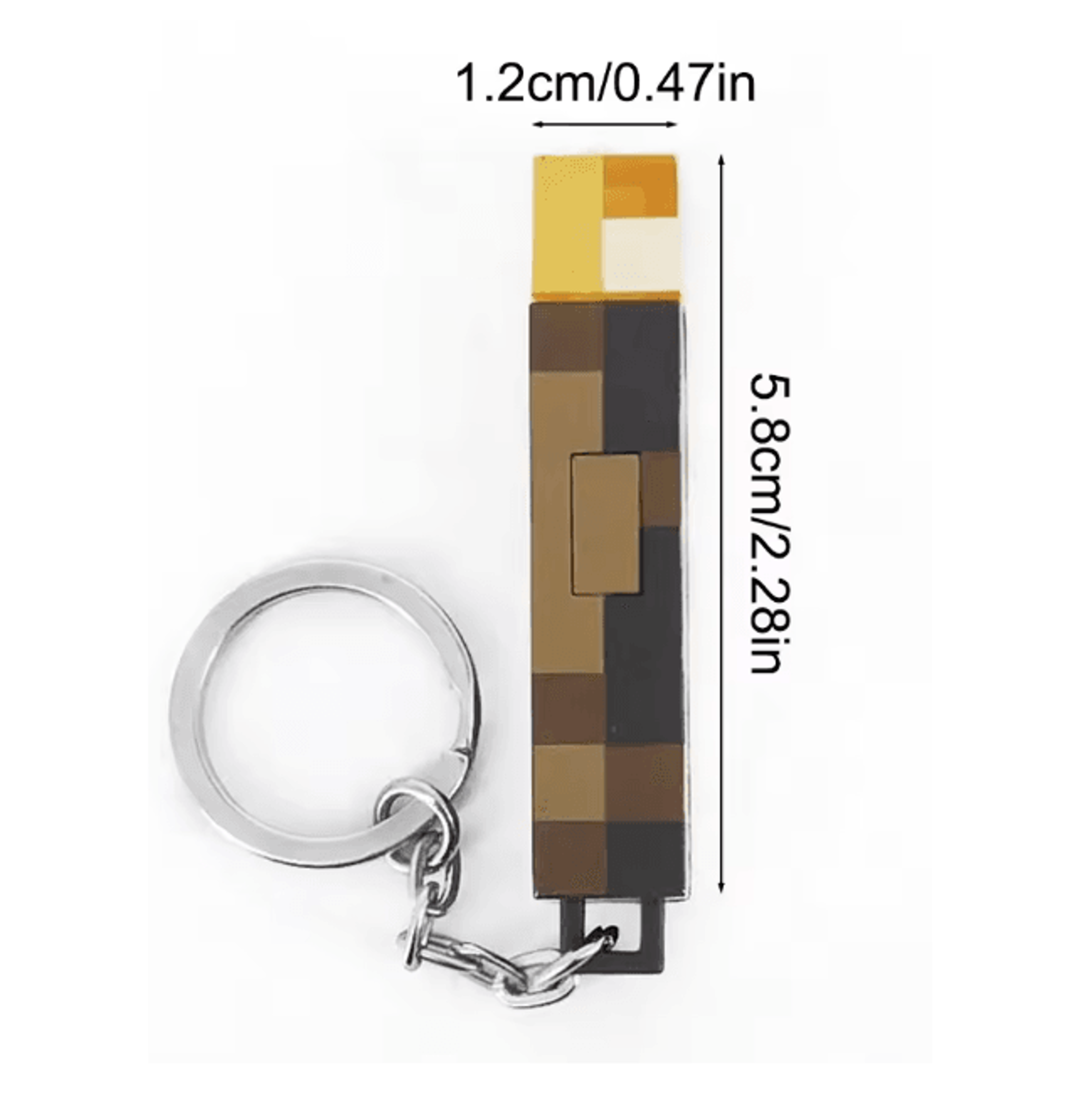 Mini Torch Keychain Rechargeable Light Decorative Pendant 4