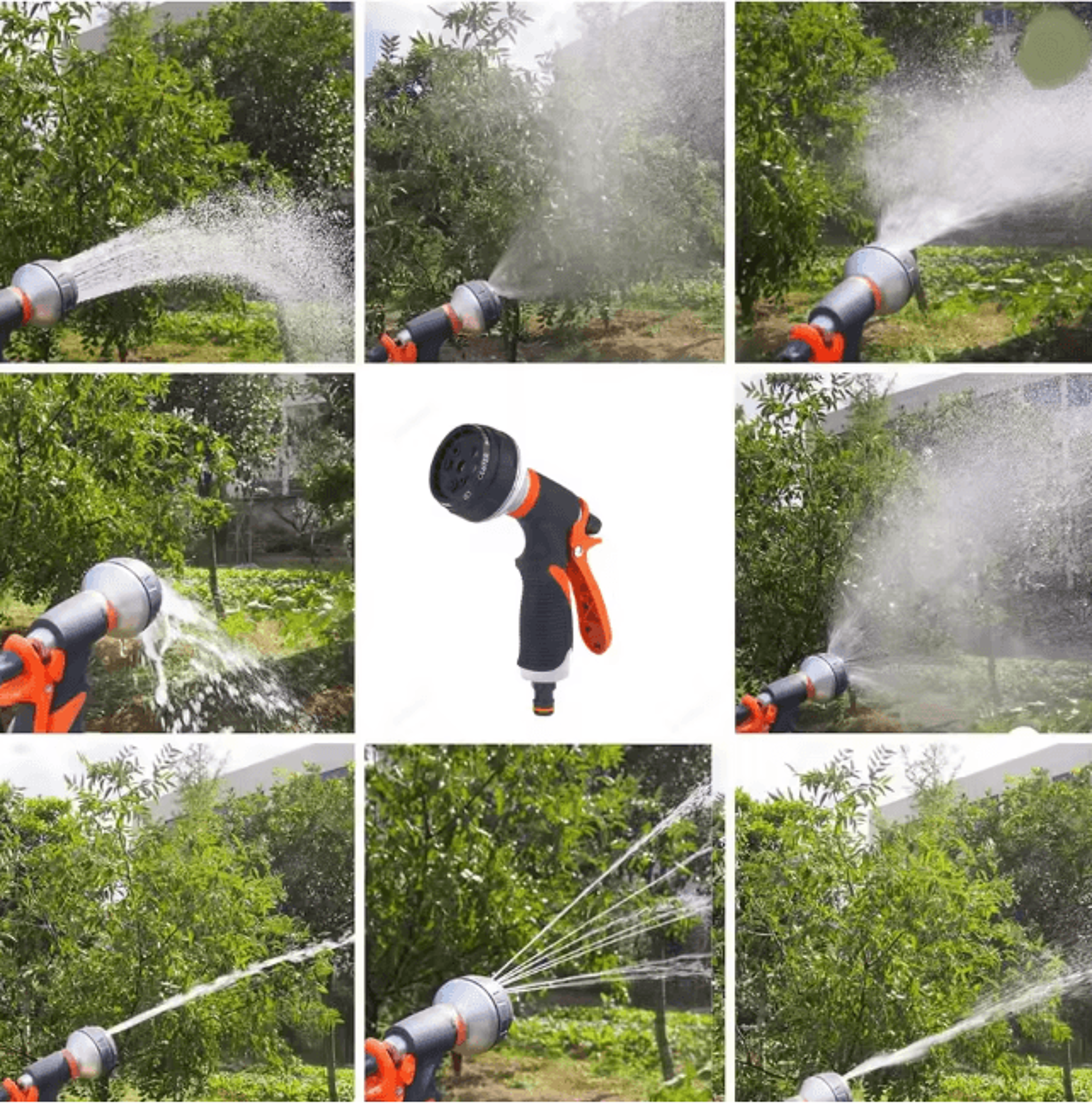 High Pressure Garden Spray Gun Set Adjustable Watering And Cleaning Nozzle 4