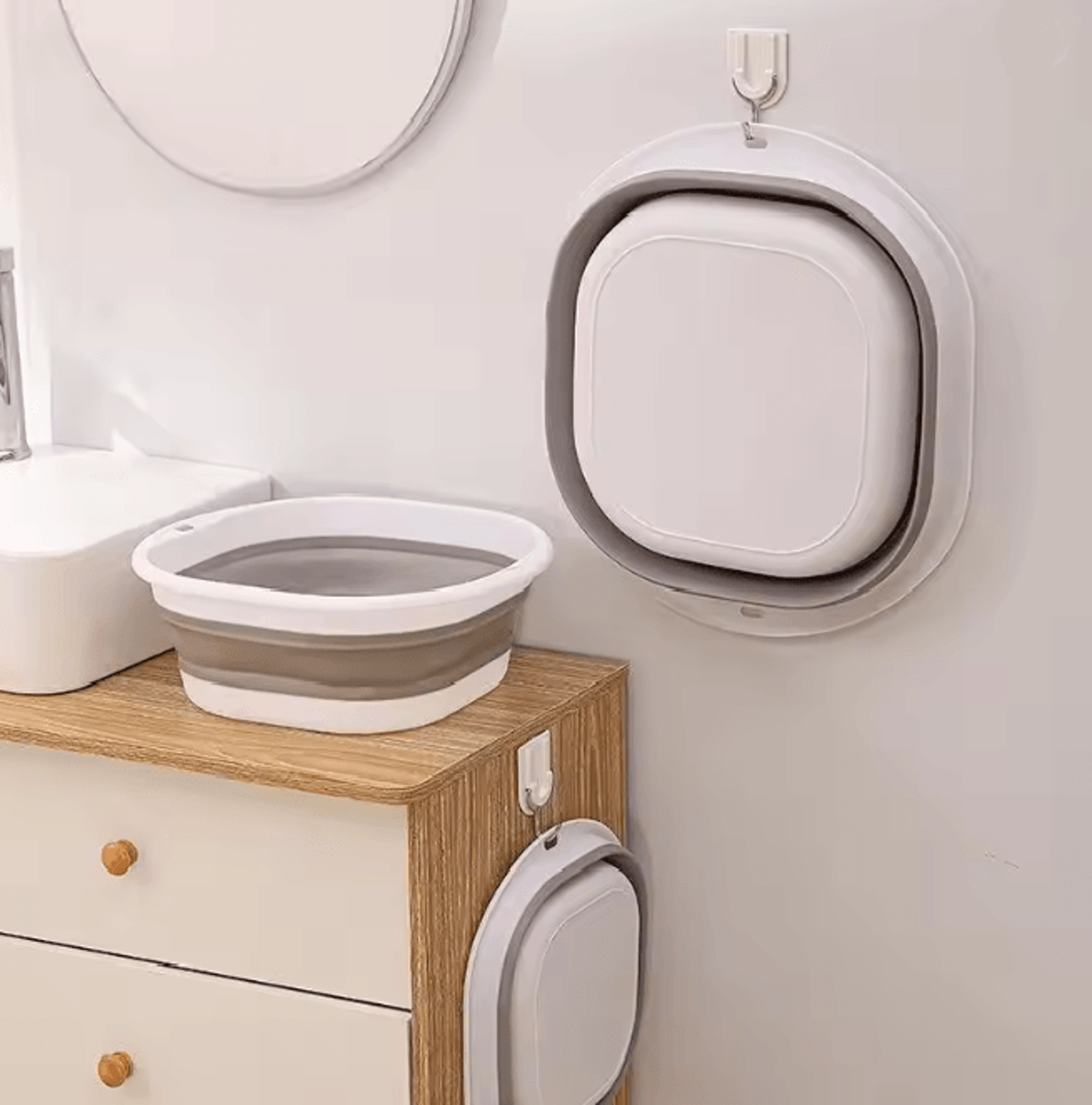 Foldable Portable Wash Basin Large Collapsible Laundry And Kitchen Bowl 4