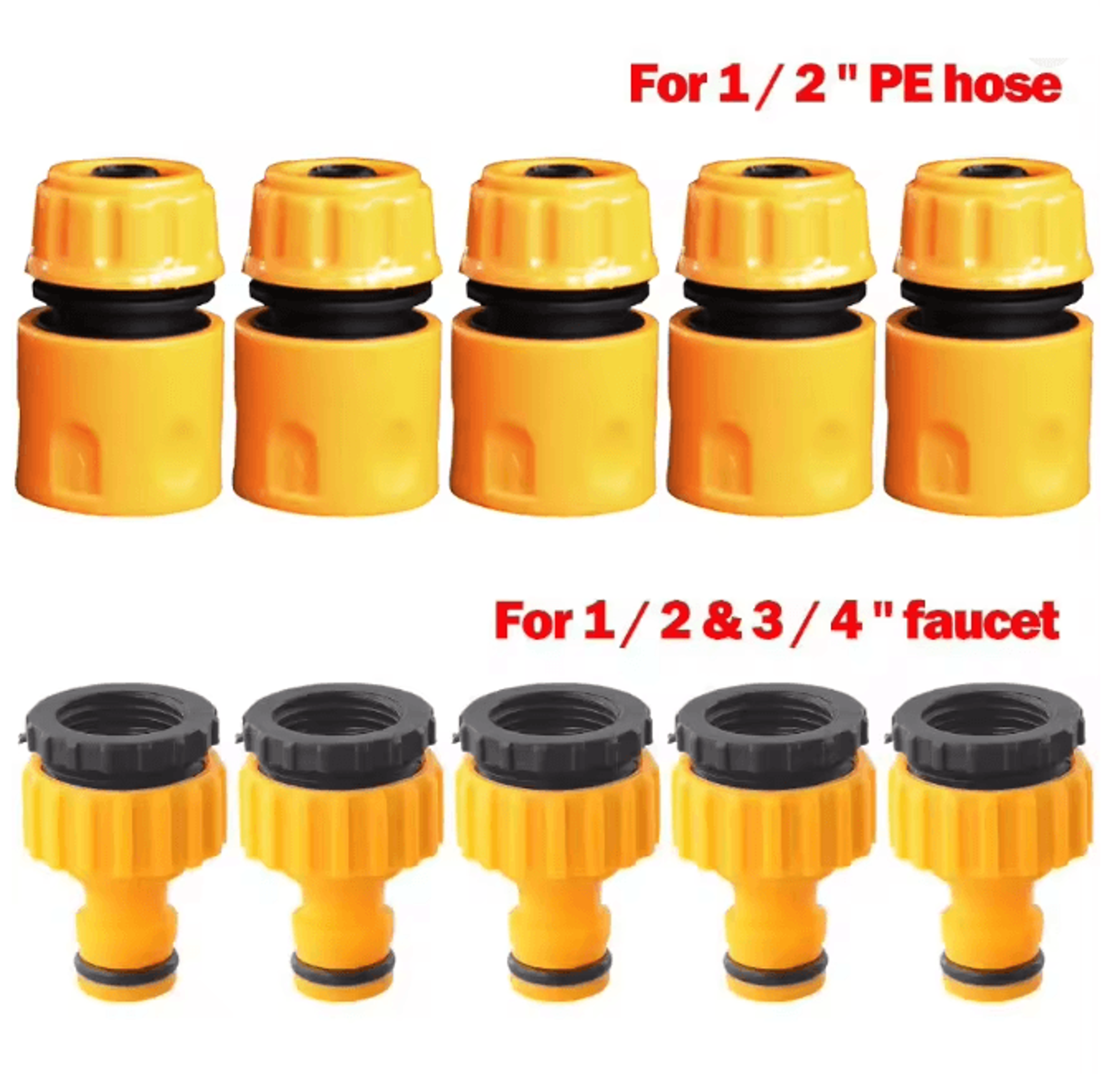 10 Piece Garden Hose Quick Connector Set Faucet Adapter For Irrigation 1
