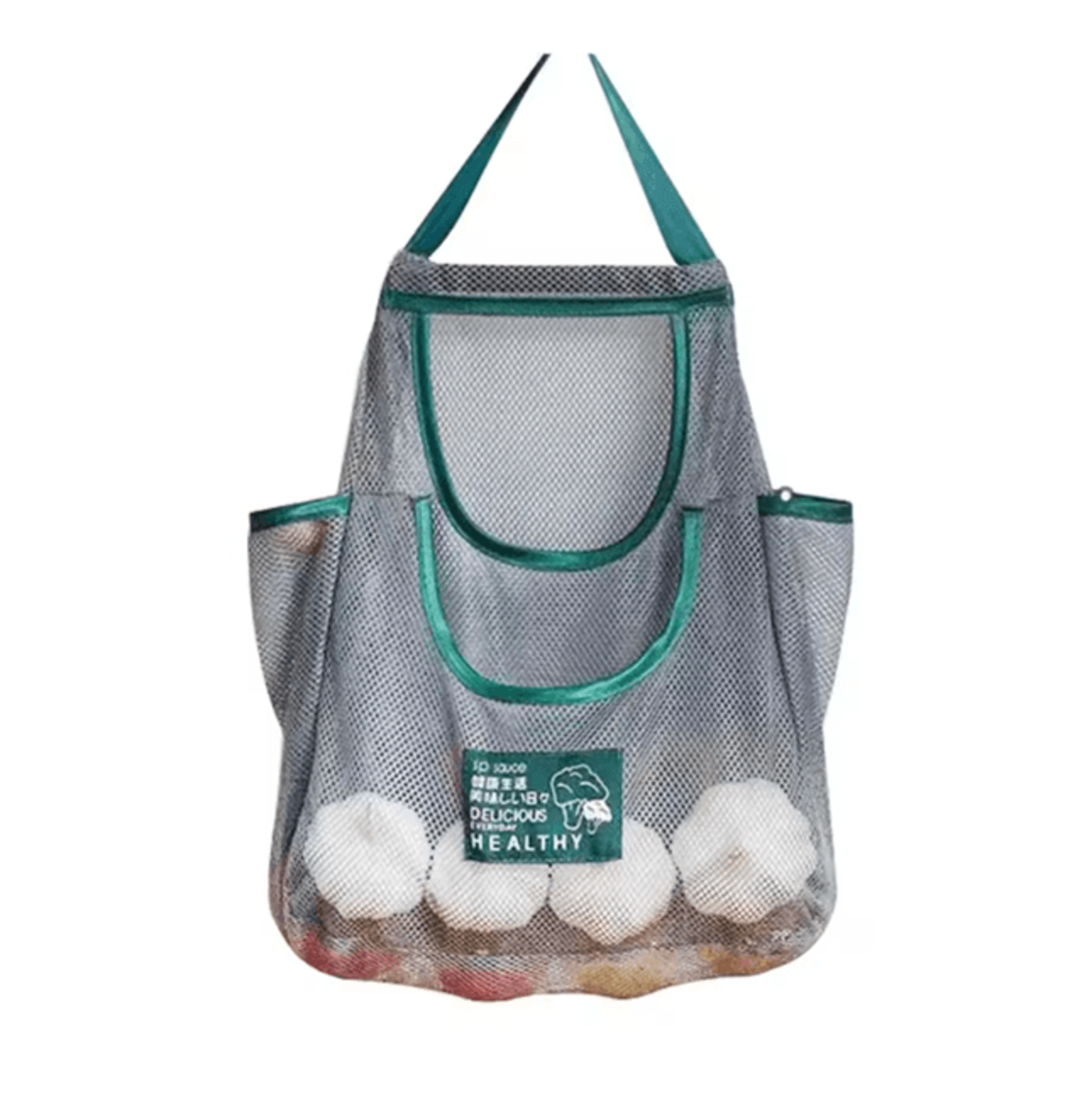 Hanging Vegetable Storage Bag Kitchen Wall Fruit And Garlic Organizer 6