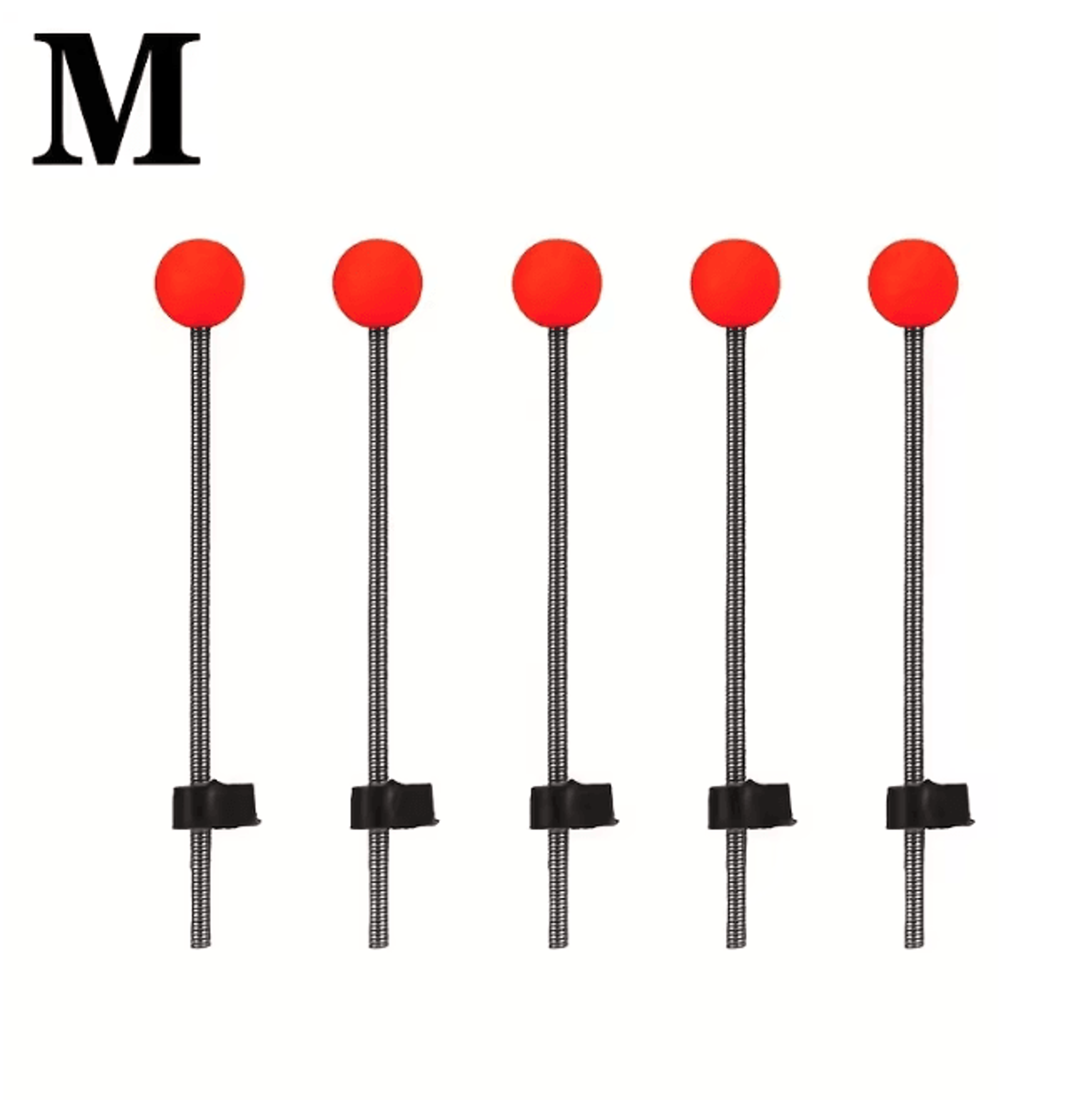 Winter Ice Fishing Rod Tip Indicator Spring Bite Detector Set 6