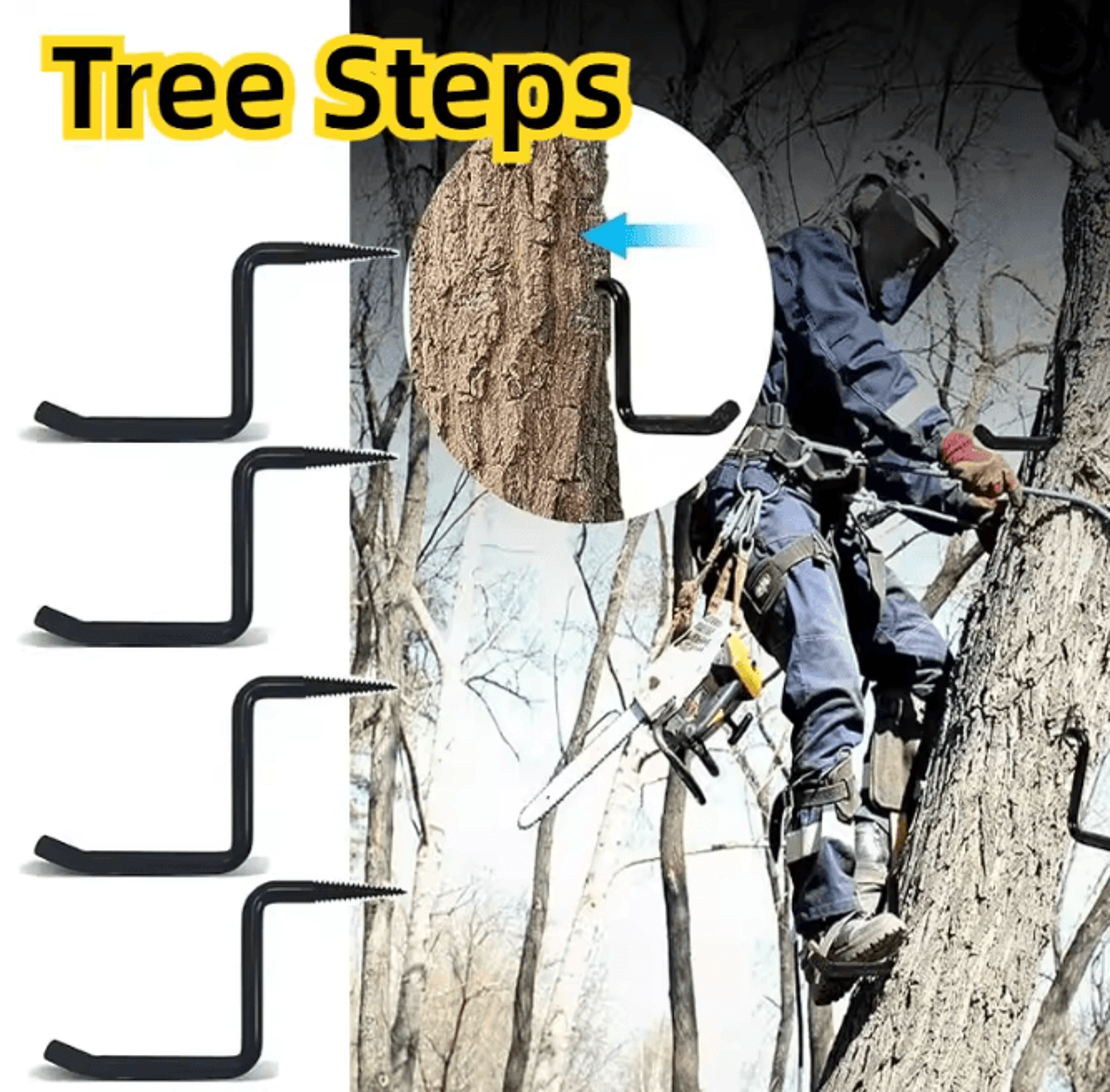 Heavy Duty Screw In Tree Steps For Hunting Tree Stand Climbing 0