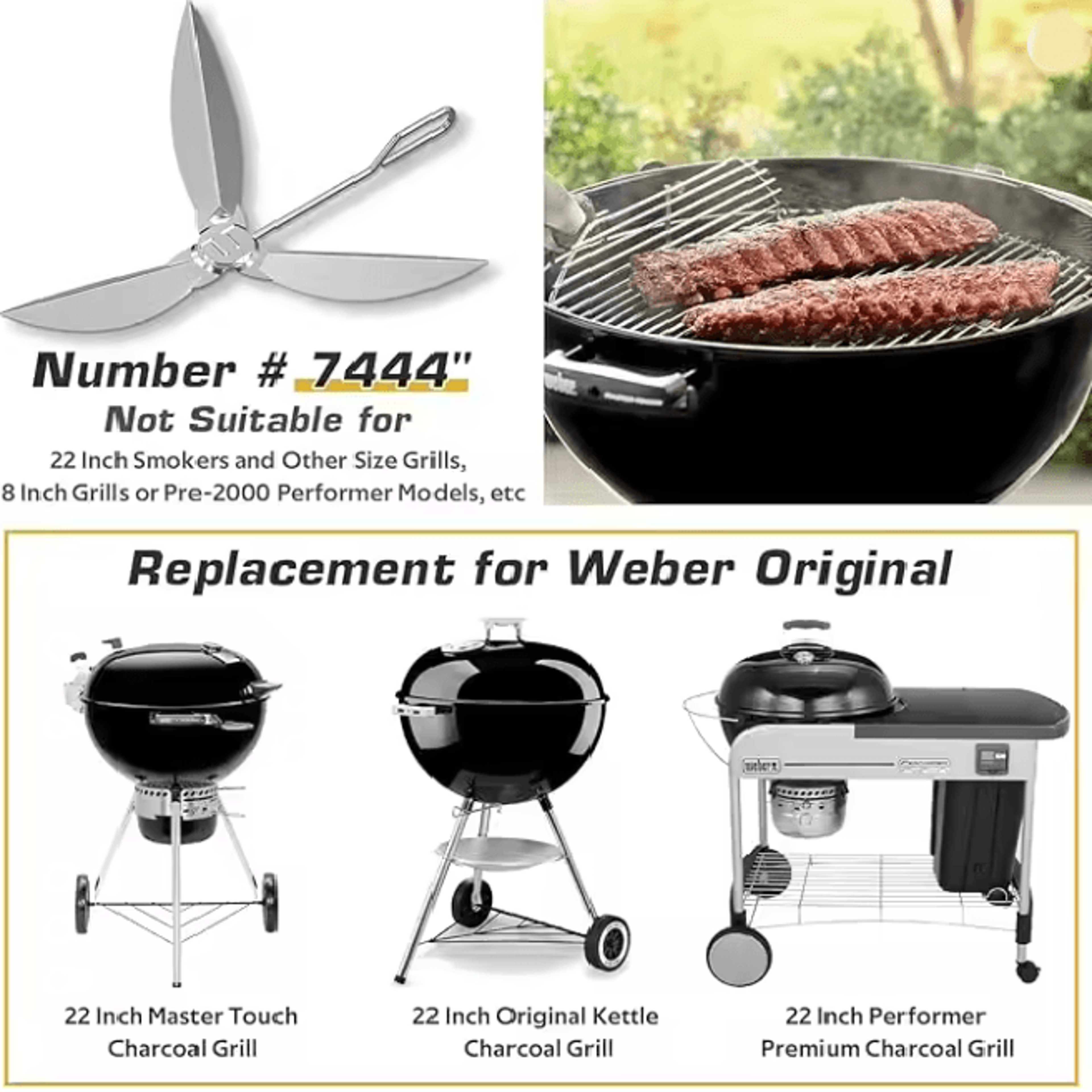 One Touch Grill Cleaning System Stainless Steel Ash Catcher Replacement Kit 2