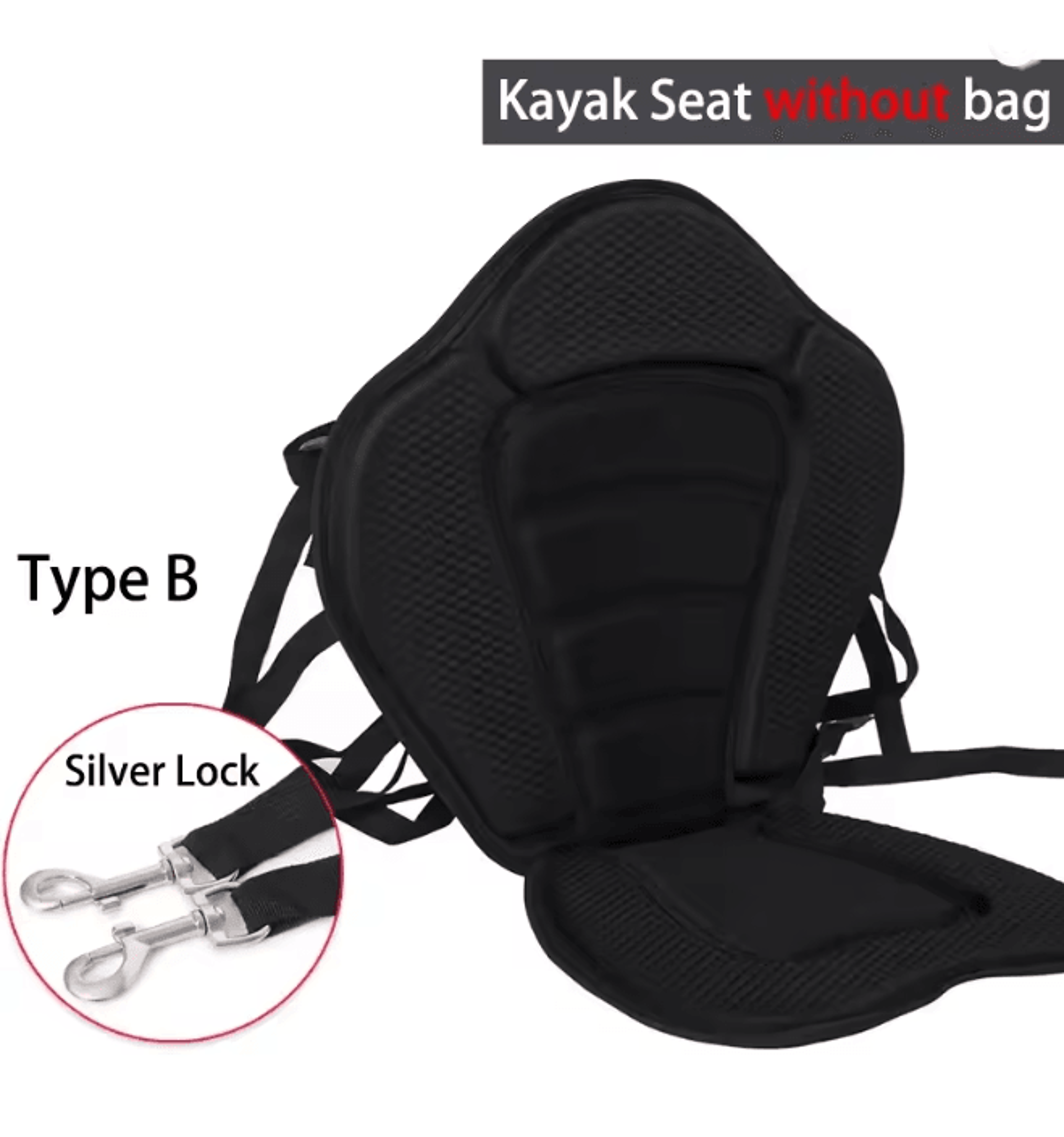 Adjustable Padded Kayak Seat With Backrest And Detachable Storage Bag 5