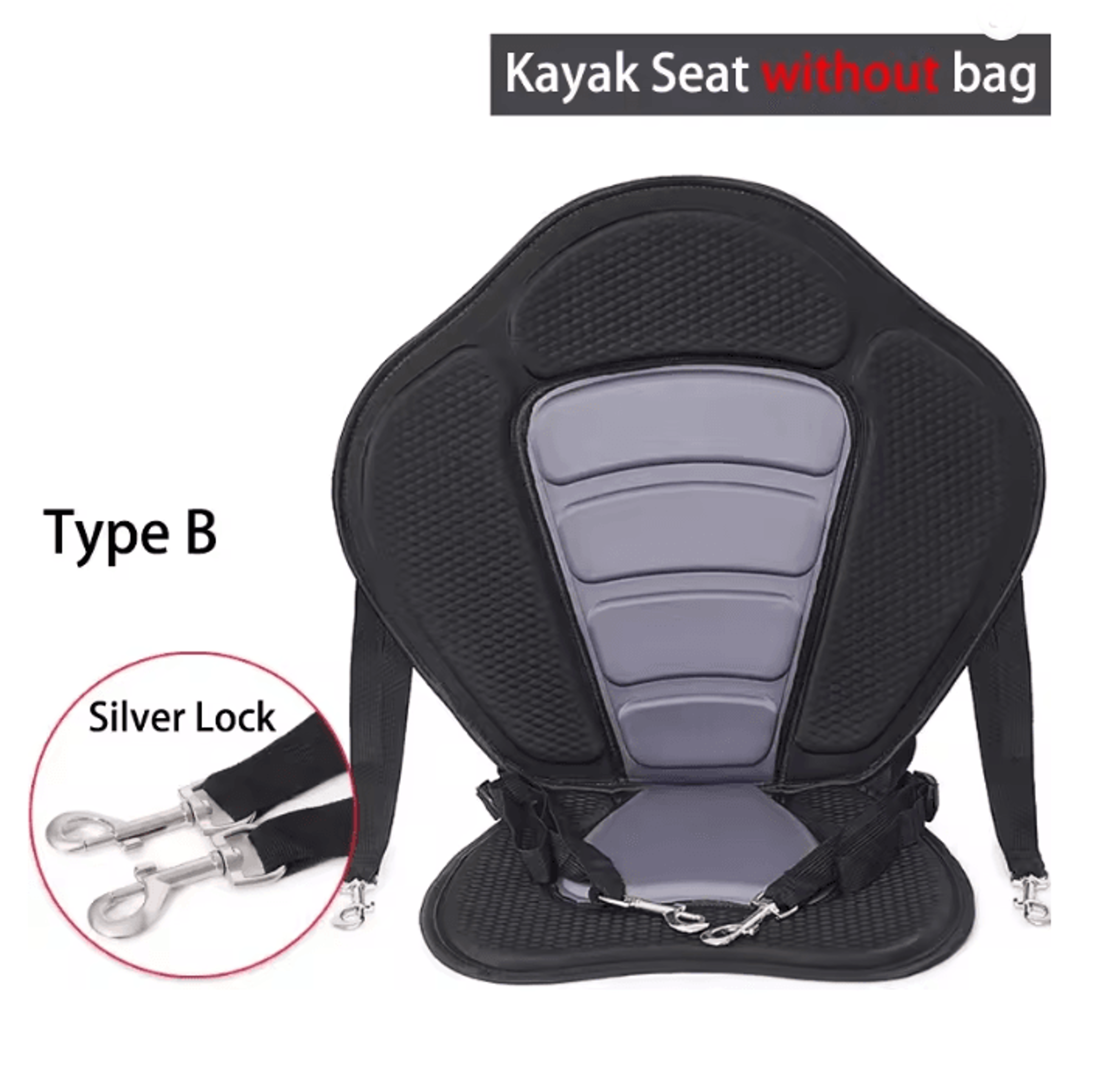 Adjustable Padded Kayak Seat With Backrest And Detachable Storage Bag 7