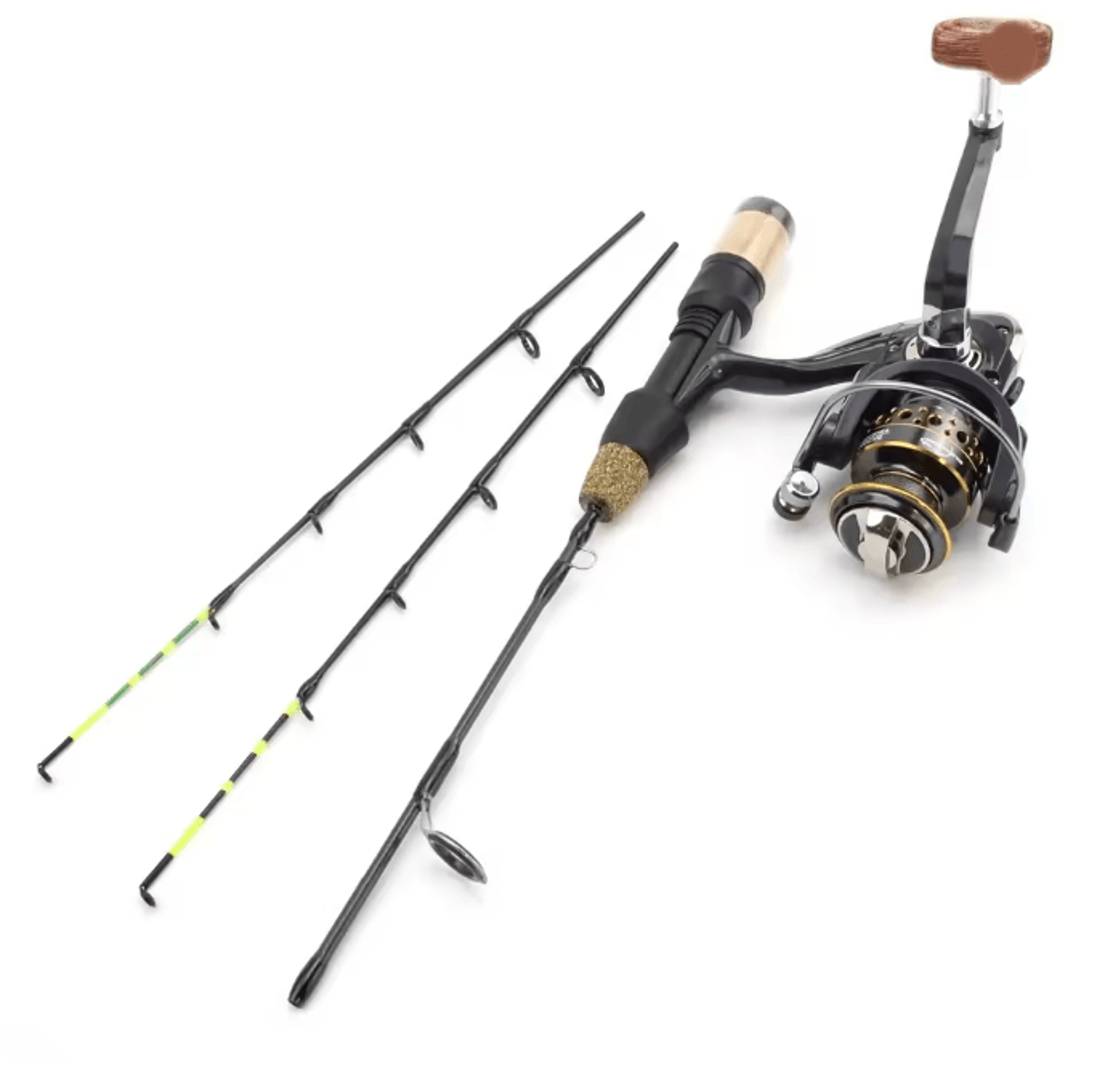 Portable Ice Fishing Rod With Reel Carbon Fiber Winter Fishing Set 3