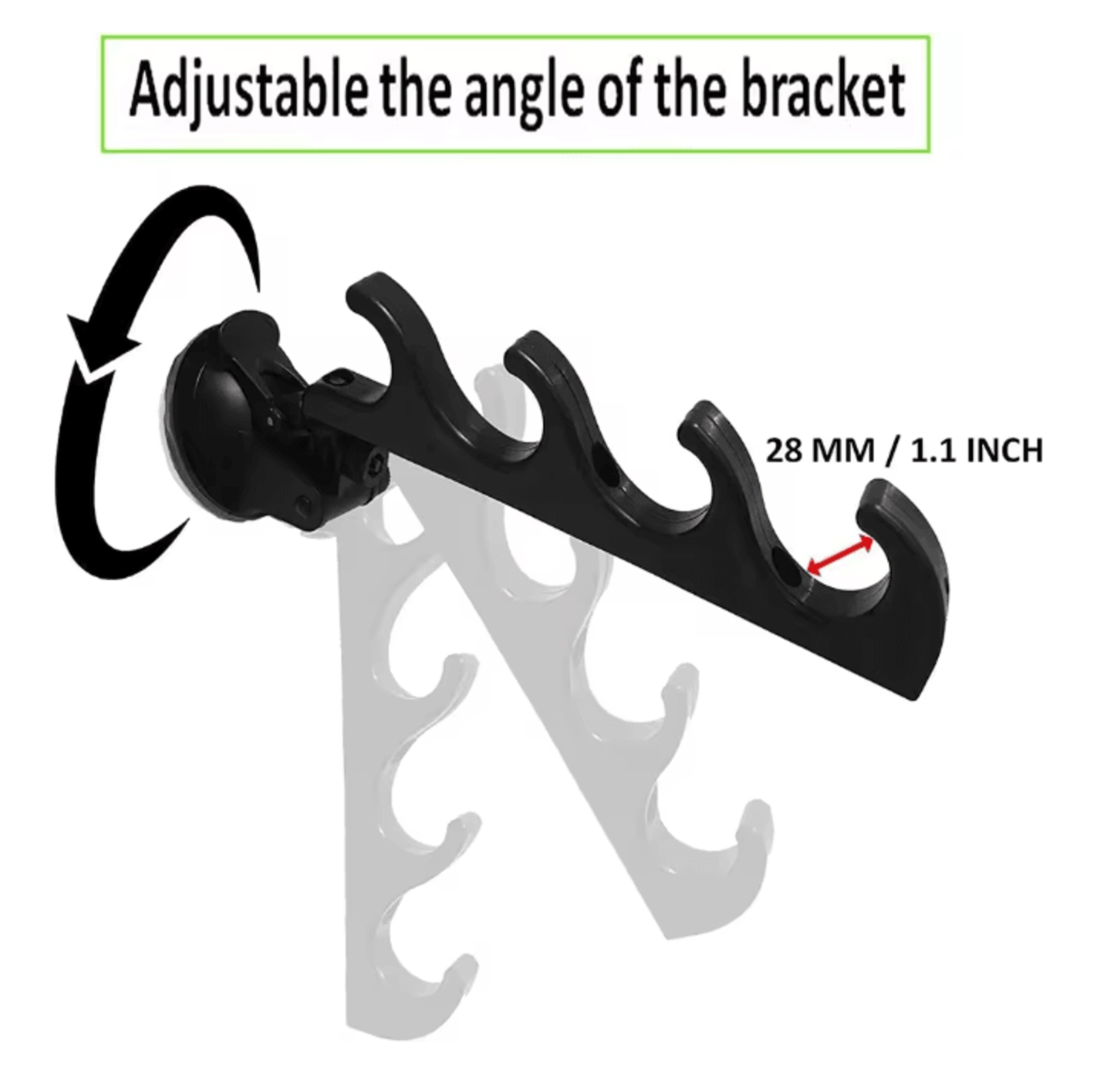 Car Mounted Fishing Rod Holder Suction Cup Storage Bracket 1