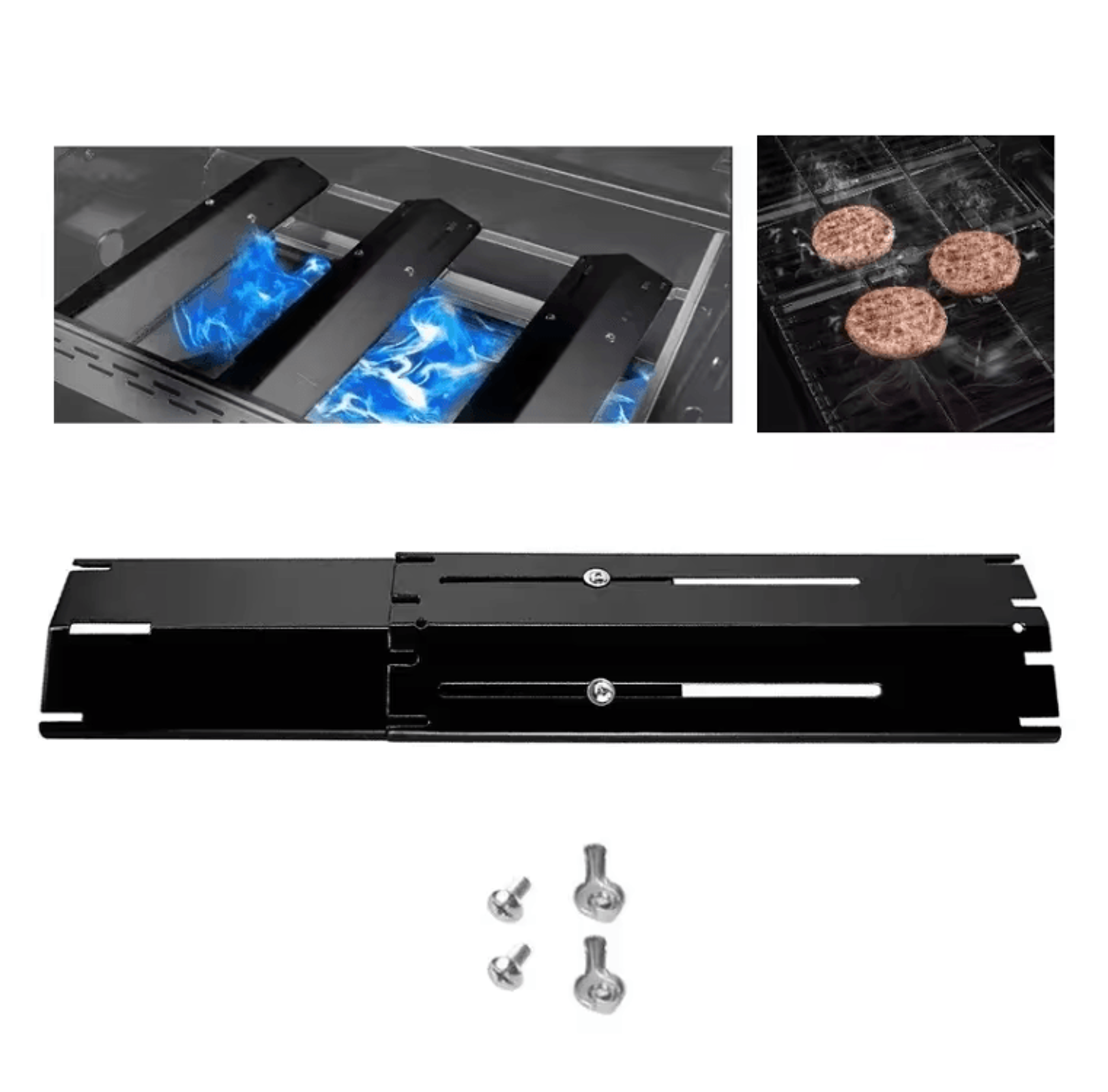 Adjustable Grill Heat Plate Shield Replacement Porcelain Steel Flavorizer Bars 8