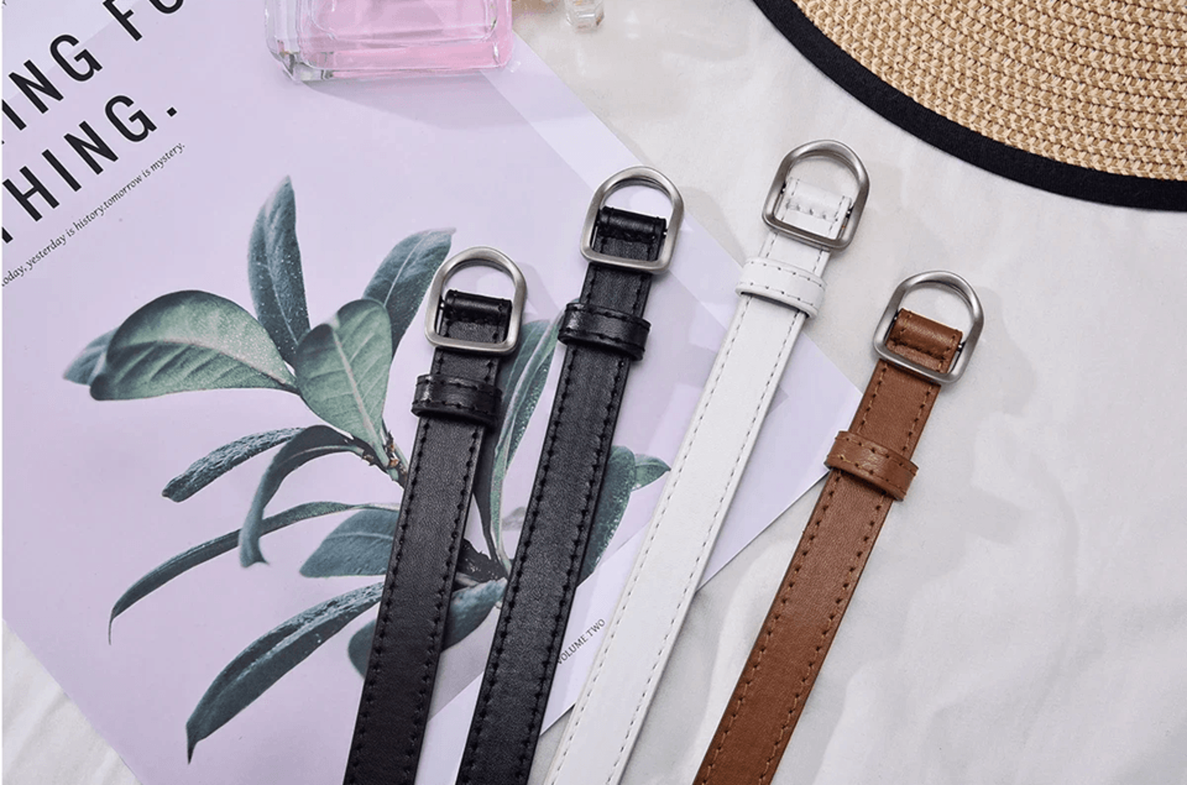 Unisex Perforated PU Leather Casual Belt For Jeans 0