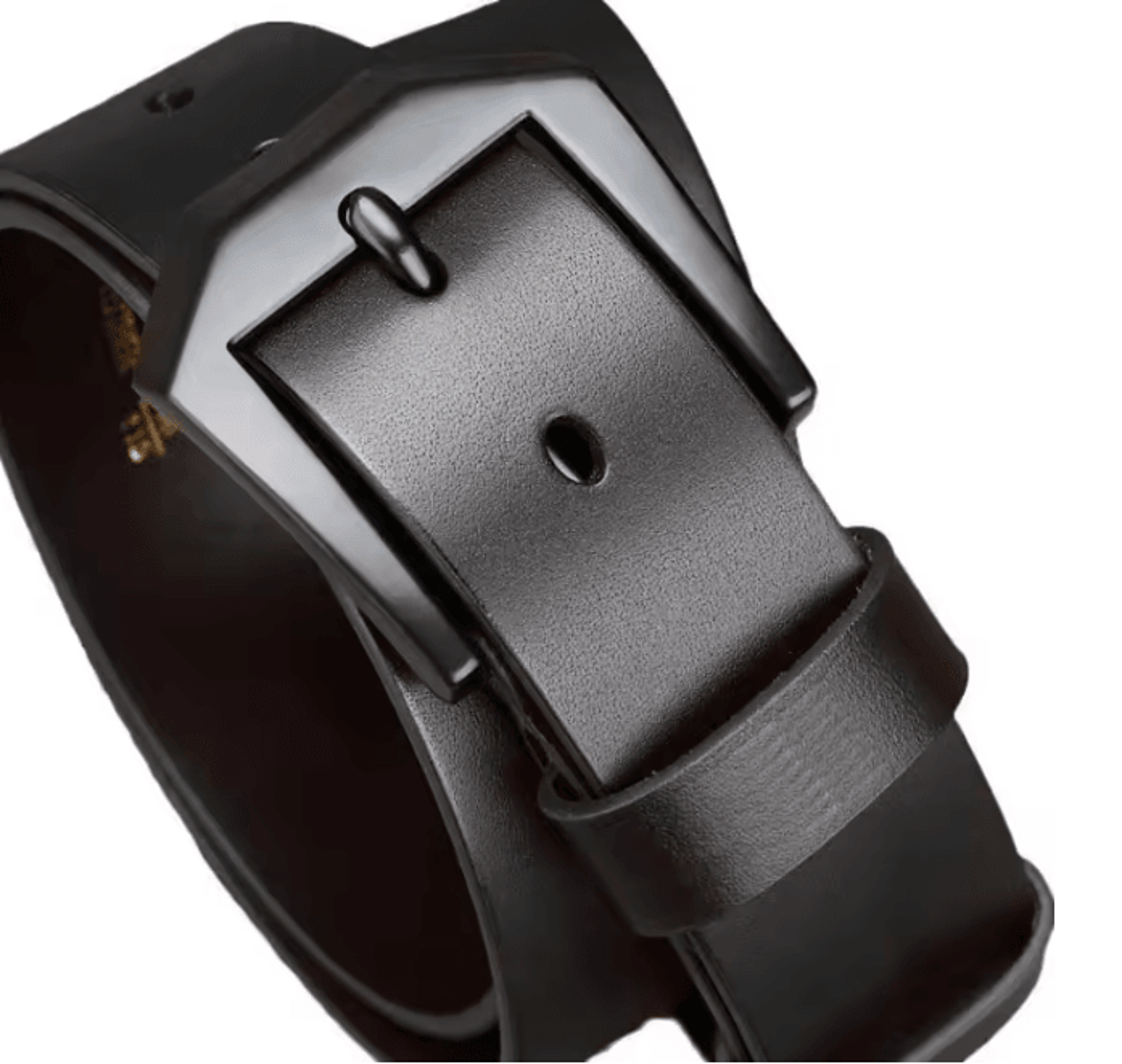 Classic Mens Leather Belt With Copper Needle Buckle Business Casual Style 4