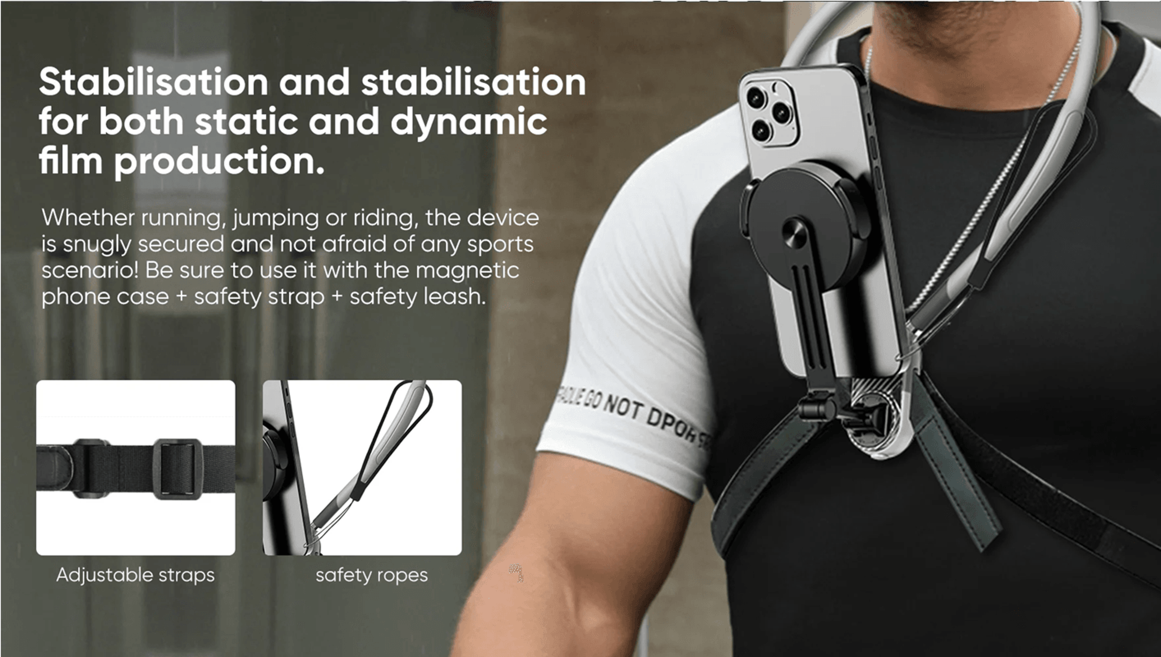 Magnetic Neck Mount Phone Holder Silicone Hands Free Video Stand 3