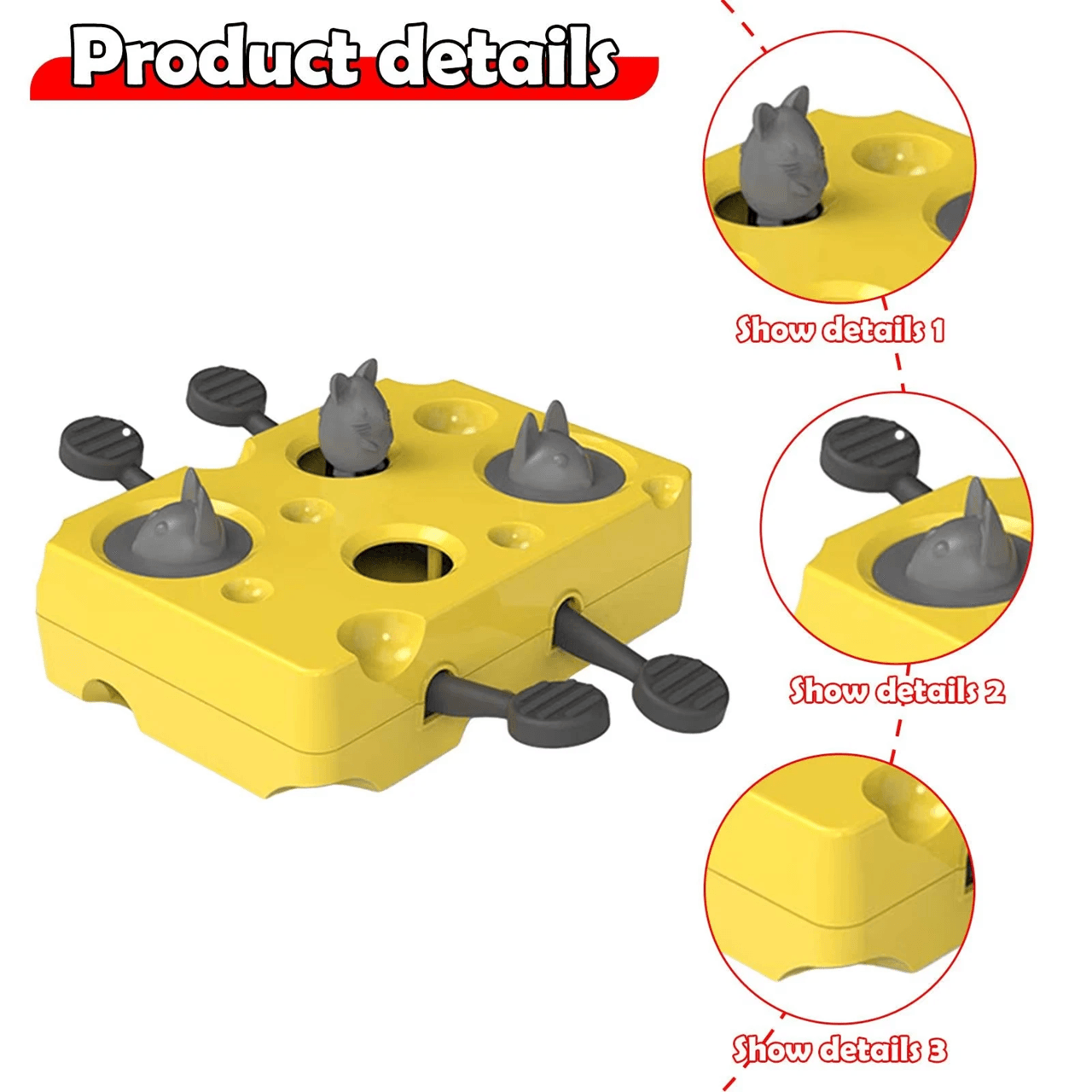 Cat Puzzle Feeder Toy Slow Feeder And Mental Stimulation Game For Indoor Cats 3