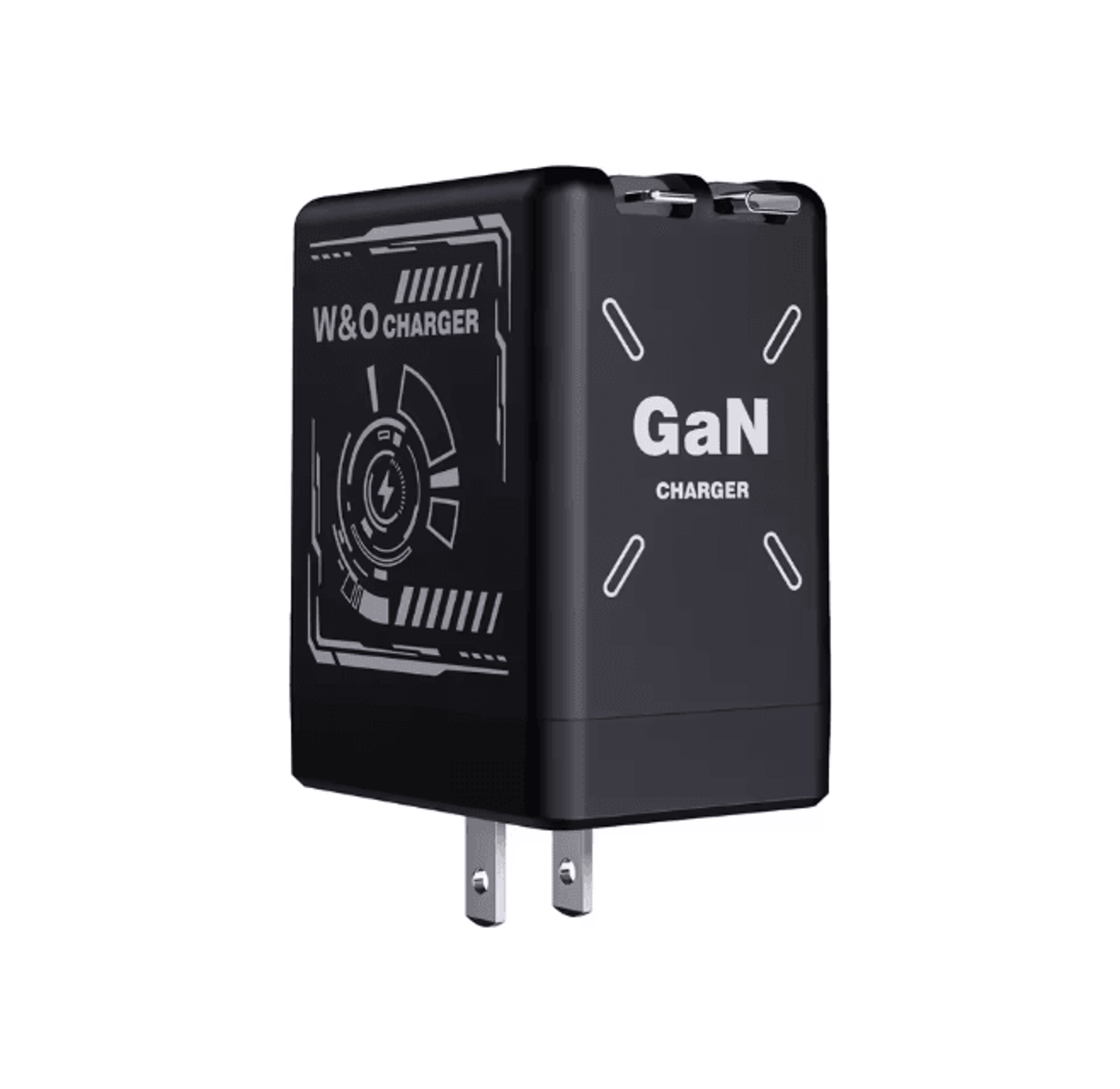 Gan 120W Fast Charger With Retractable Usb C And Lightning Cable 7