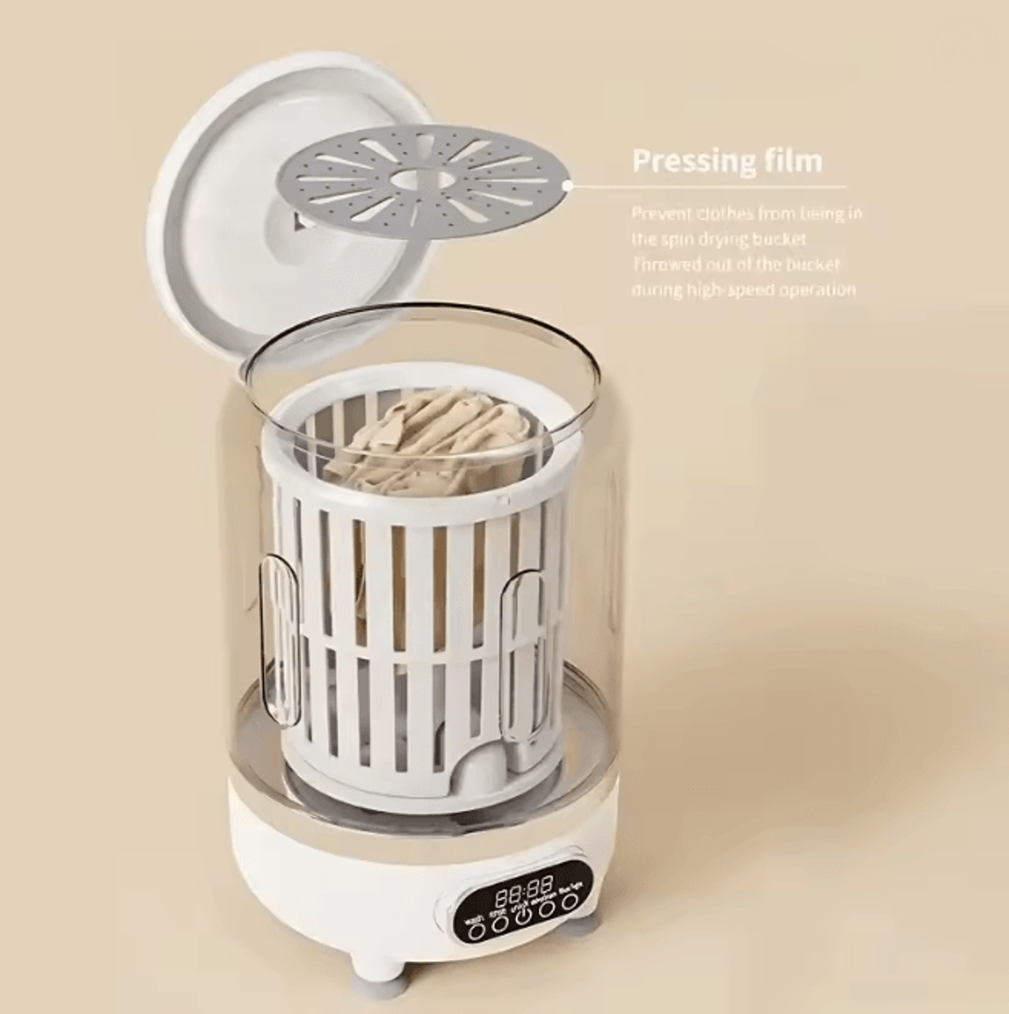 Mini Portable Washing Machine USB Rechargeable Turbo Cleaner For Small Laundry 4