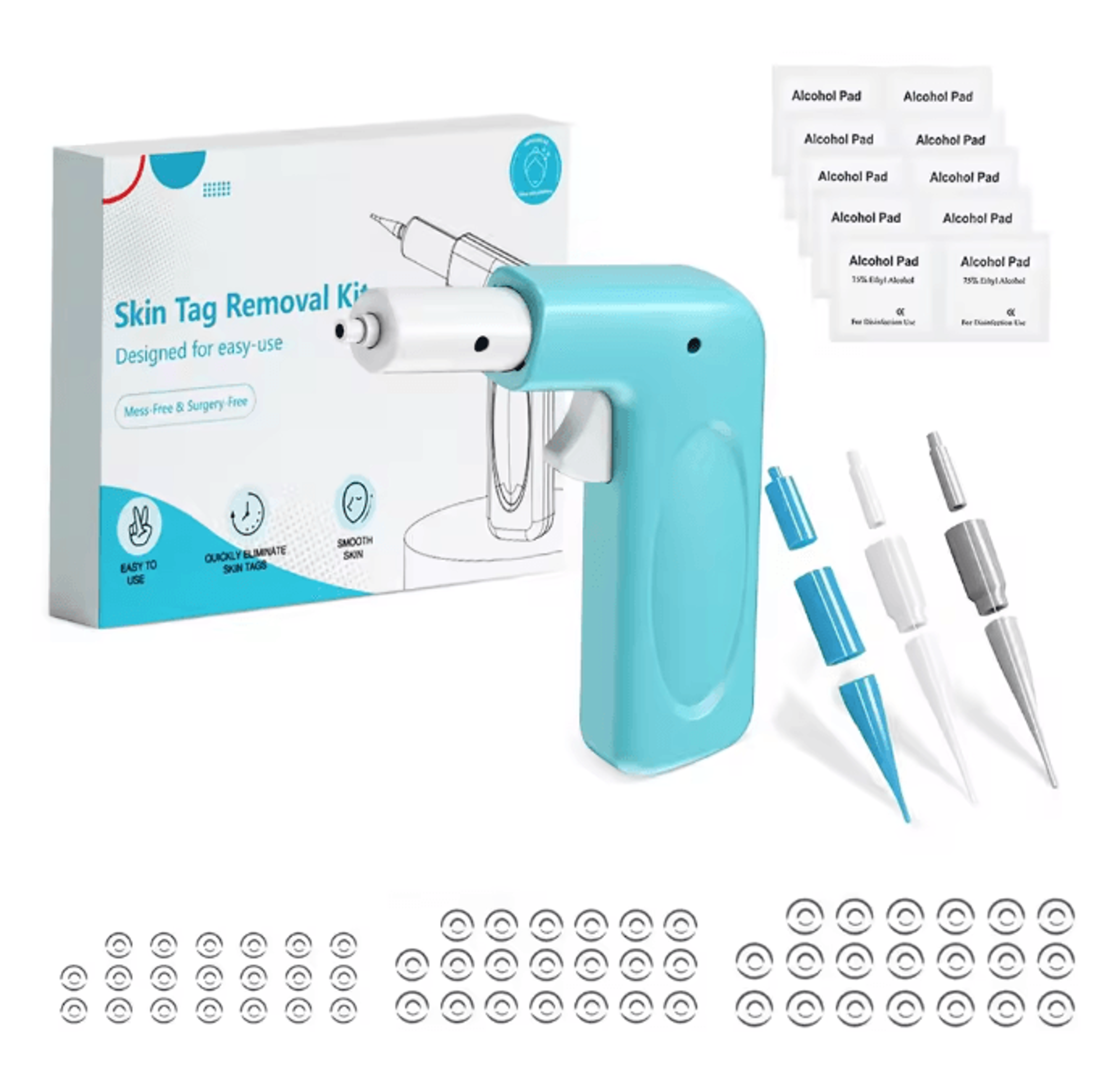3 In 1 Skin Tag Removal Kit Easy Clean Home Skin Care Tool 0